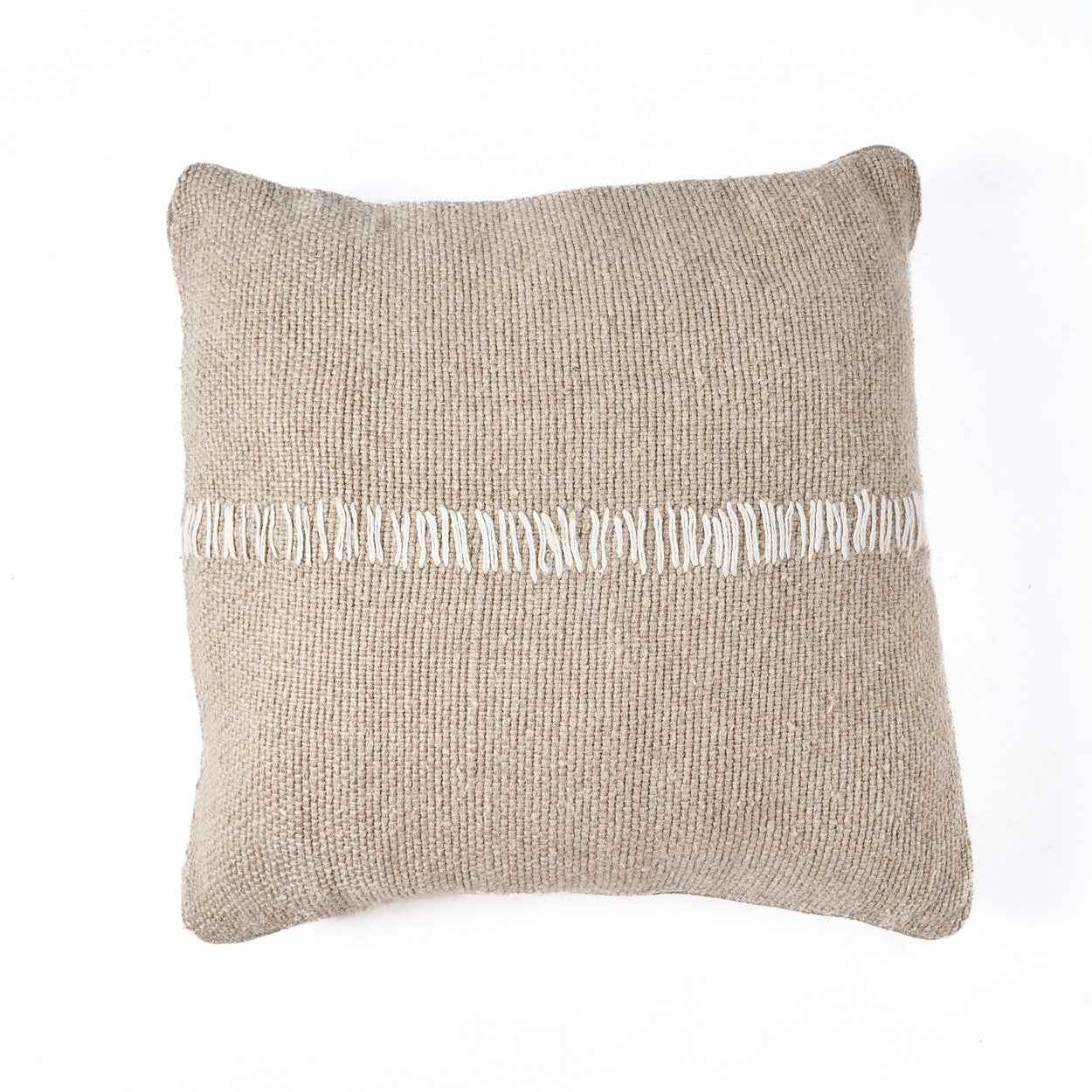 The Linen Stitch Cushion Cover - Natural White