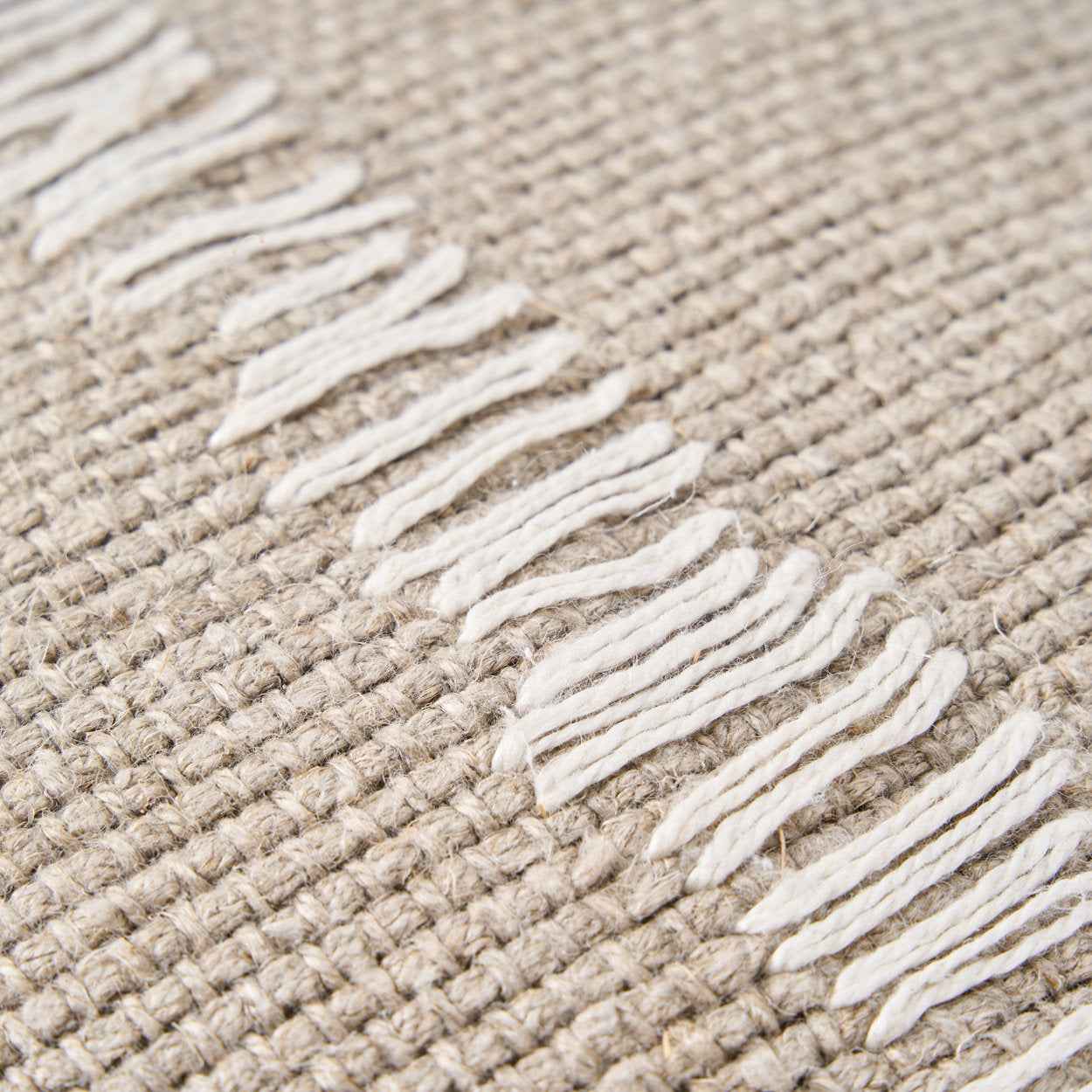 The Linen Stitch Cushion Cover - Natural White