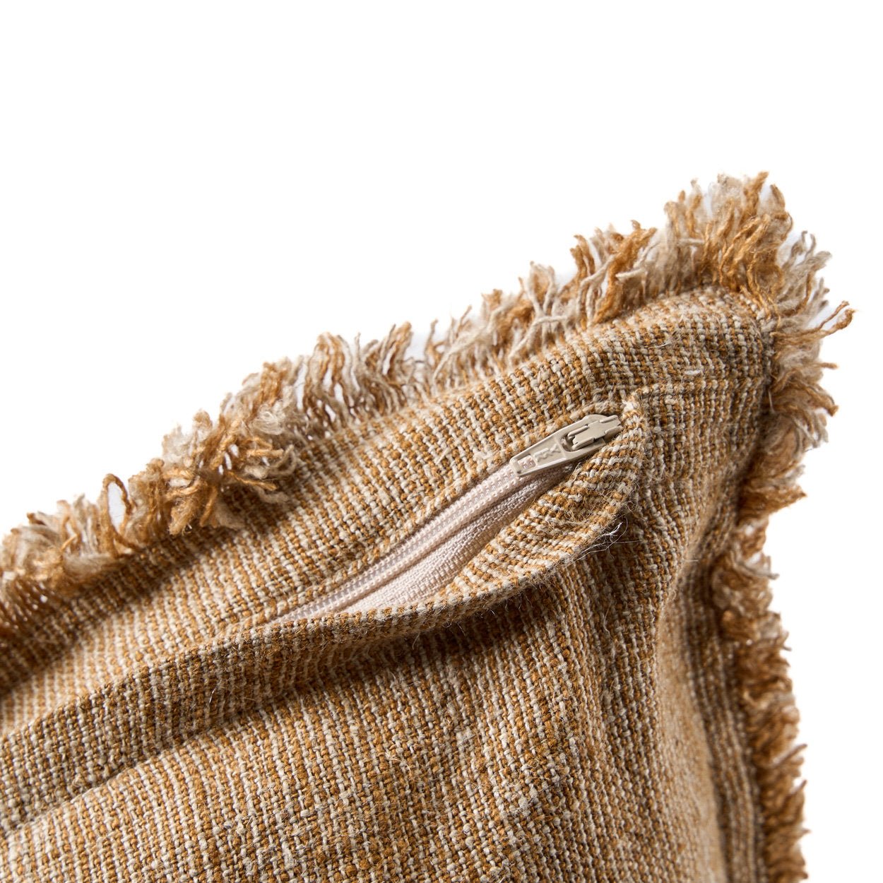 The Sahara Fringe Cushion Cover - Natural Brown - 50x50 - Bambuá