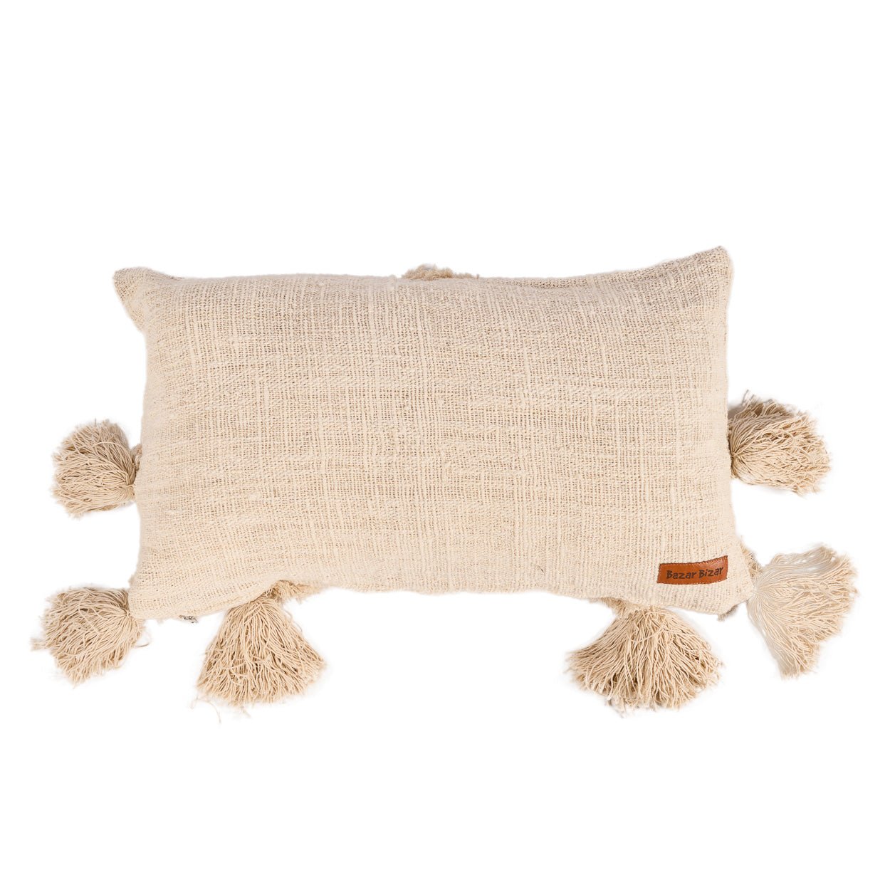 The Nomad Tassel Cushion Cover - Cream - Bambuá