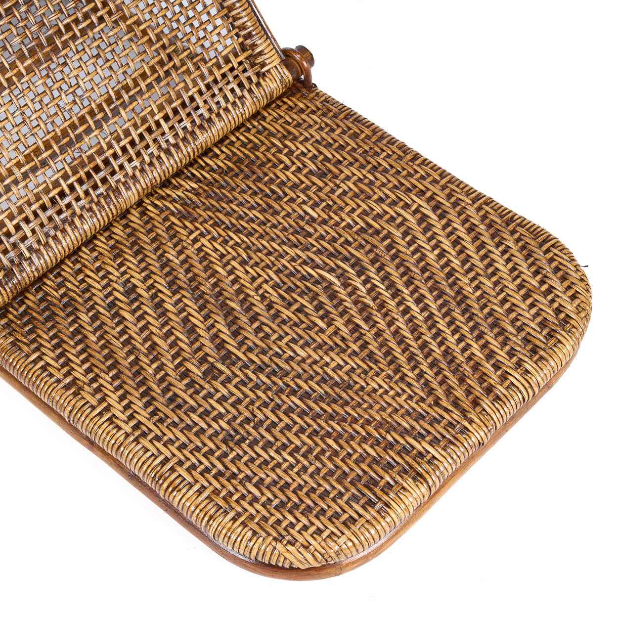 The Rattan Floor Lounger - Dark Walnut - Bambuá