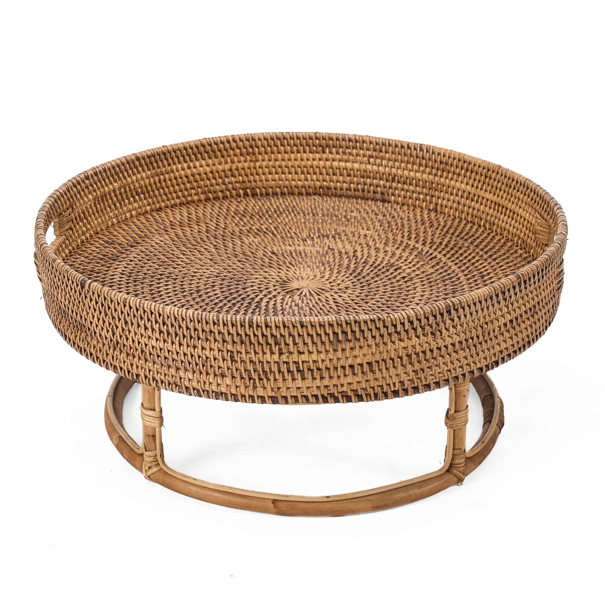 The Rattan Rise Tray - Natural Brown - Bambuá