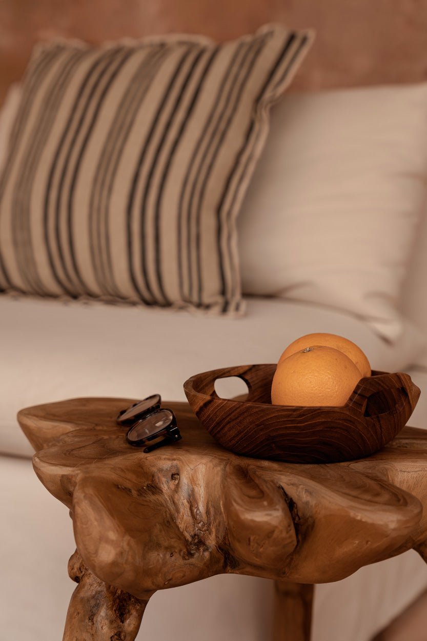 The Nordic Stripe Cushion Cover - Natural Black - 50x50 - Bambuá