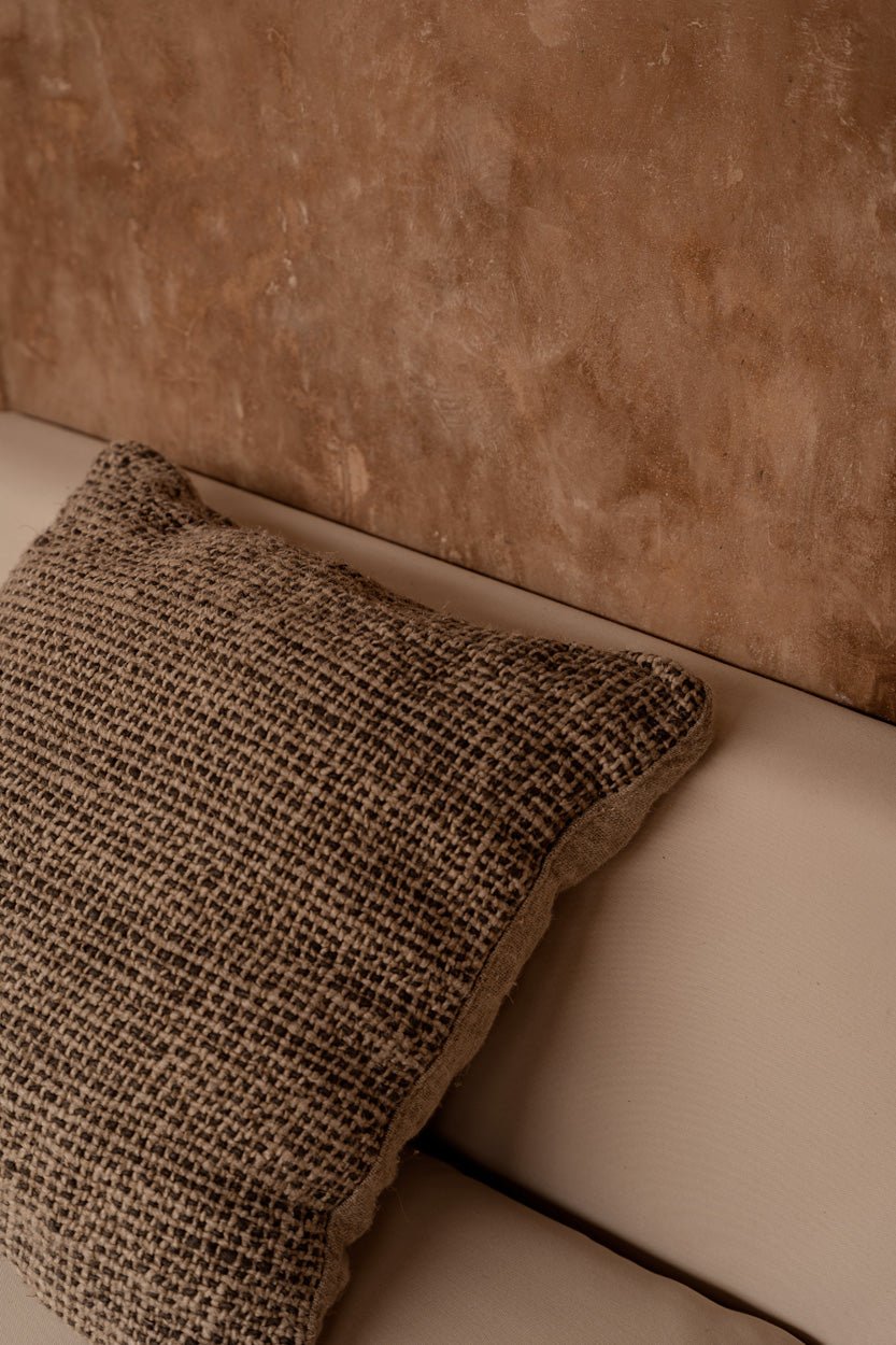 The Linen Grain Cushion Cover - Natural Black - Bambuá