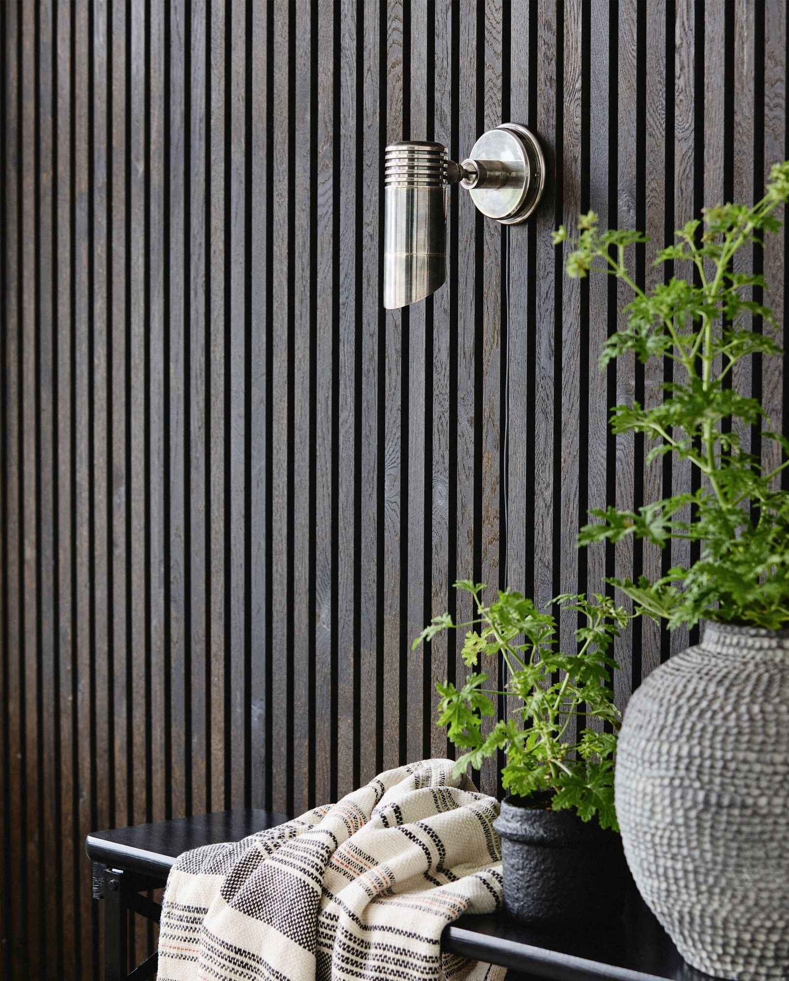 BRAGI wall lamp, outdoor - chrome - Bambuá
