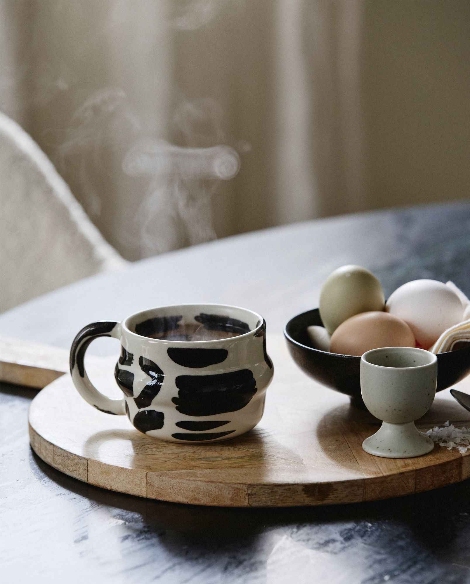 YSIA cup, colorblock - black/ivory