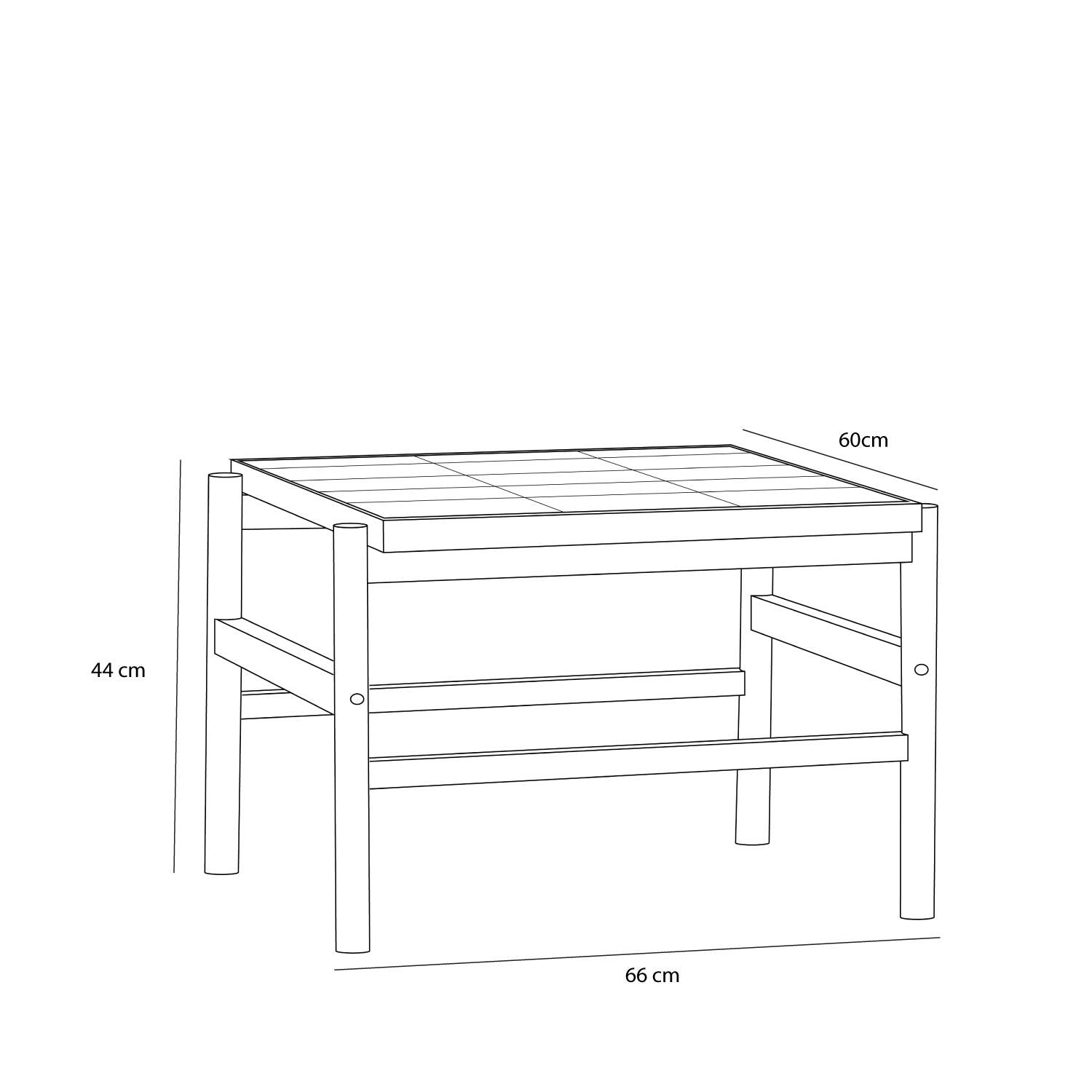Tile Coffee Table Mint/Natural