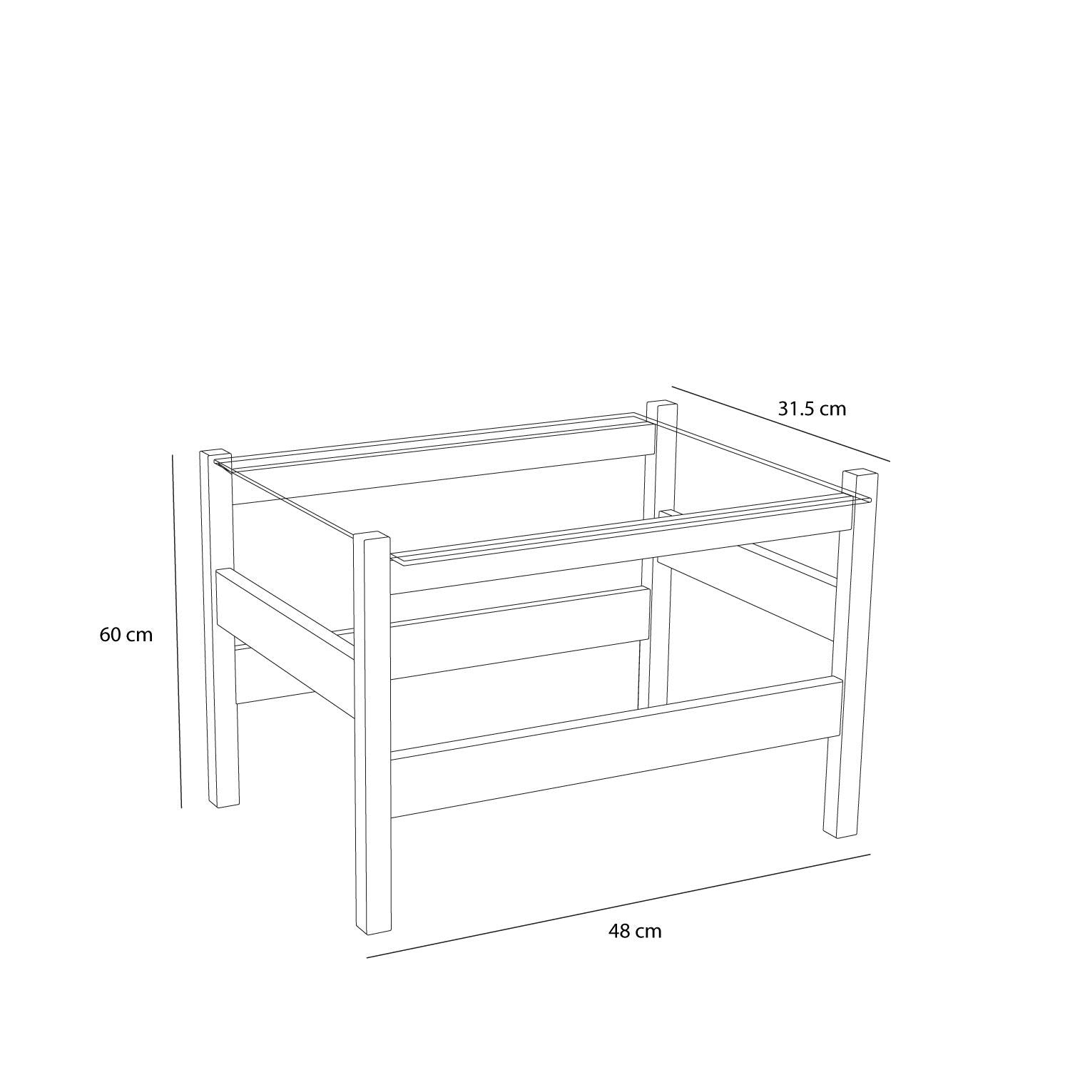 Ledge Side Table Natural