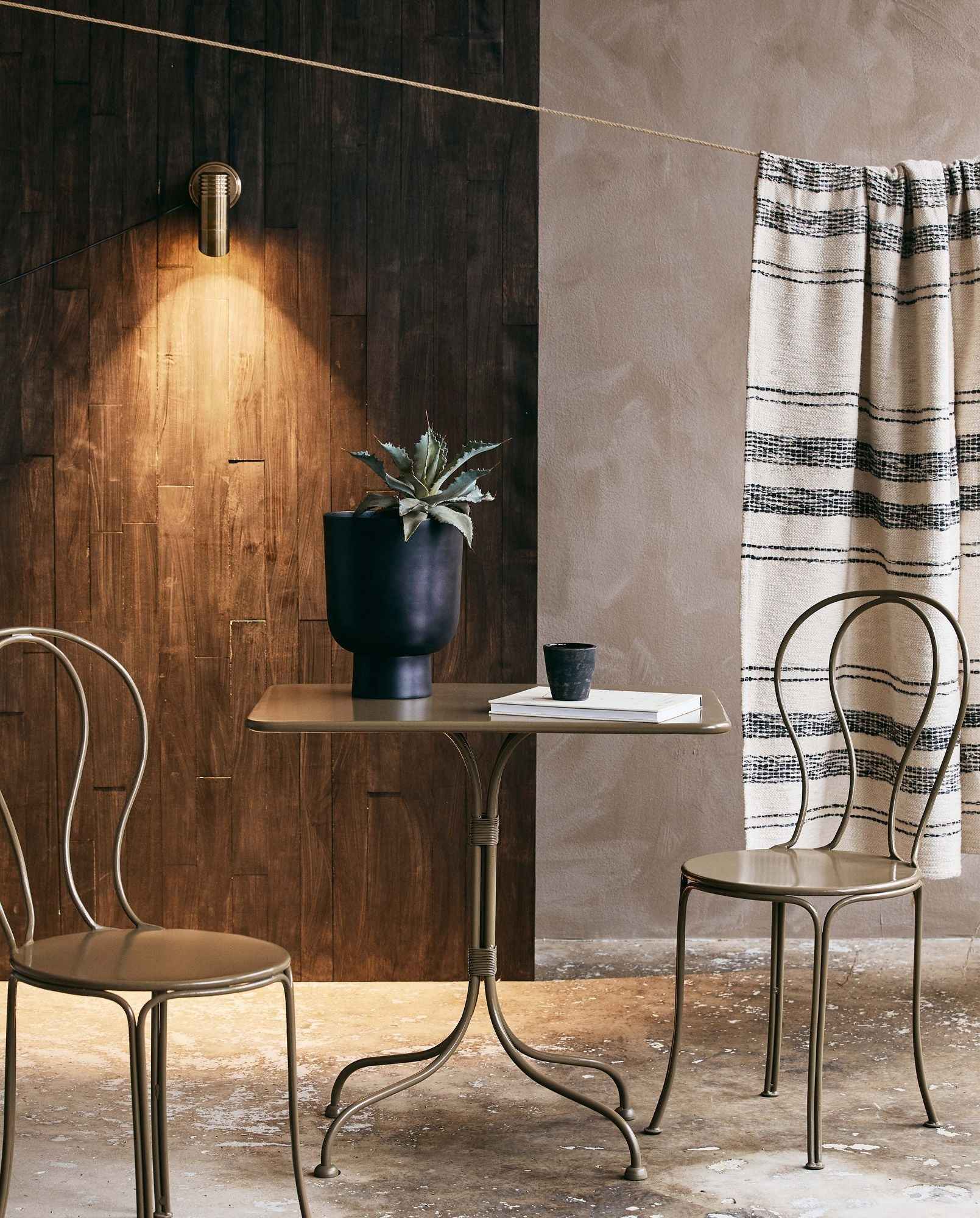 BRAGI wall lamp, outdoor - brass - Bambuá
