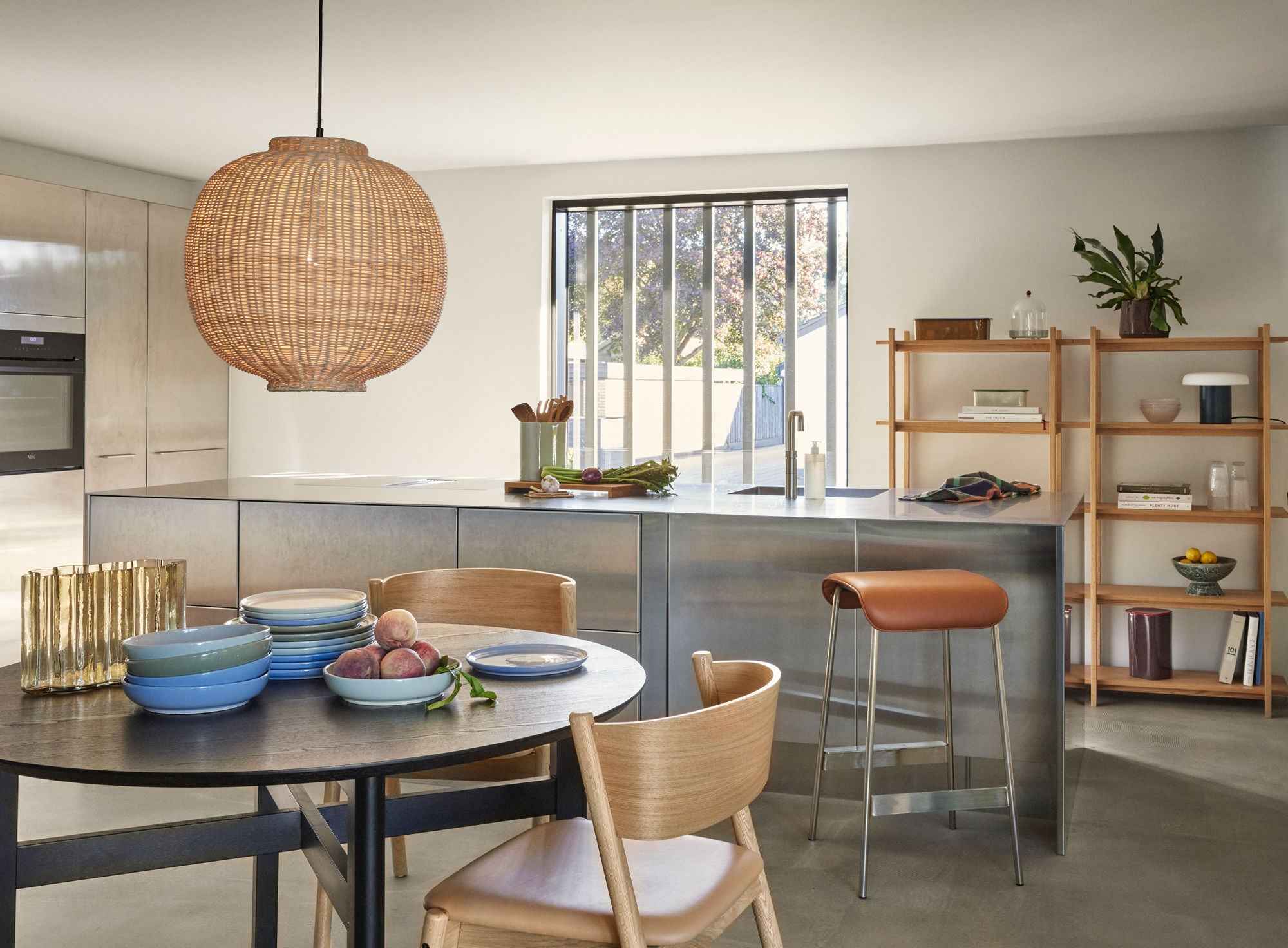 Oblique Dining Chair Seat Natural