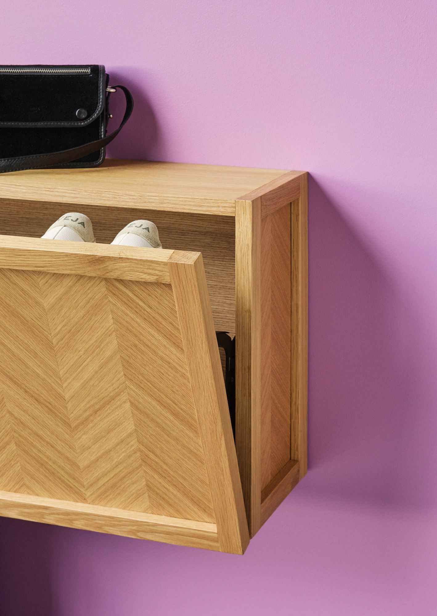 Herringbone Shoe Cabinet Natural - Bambuá