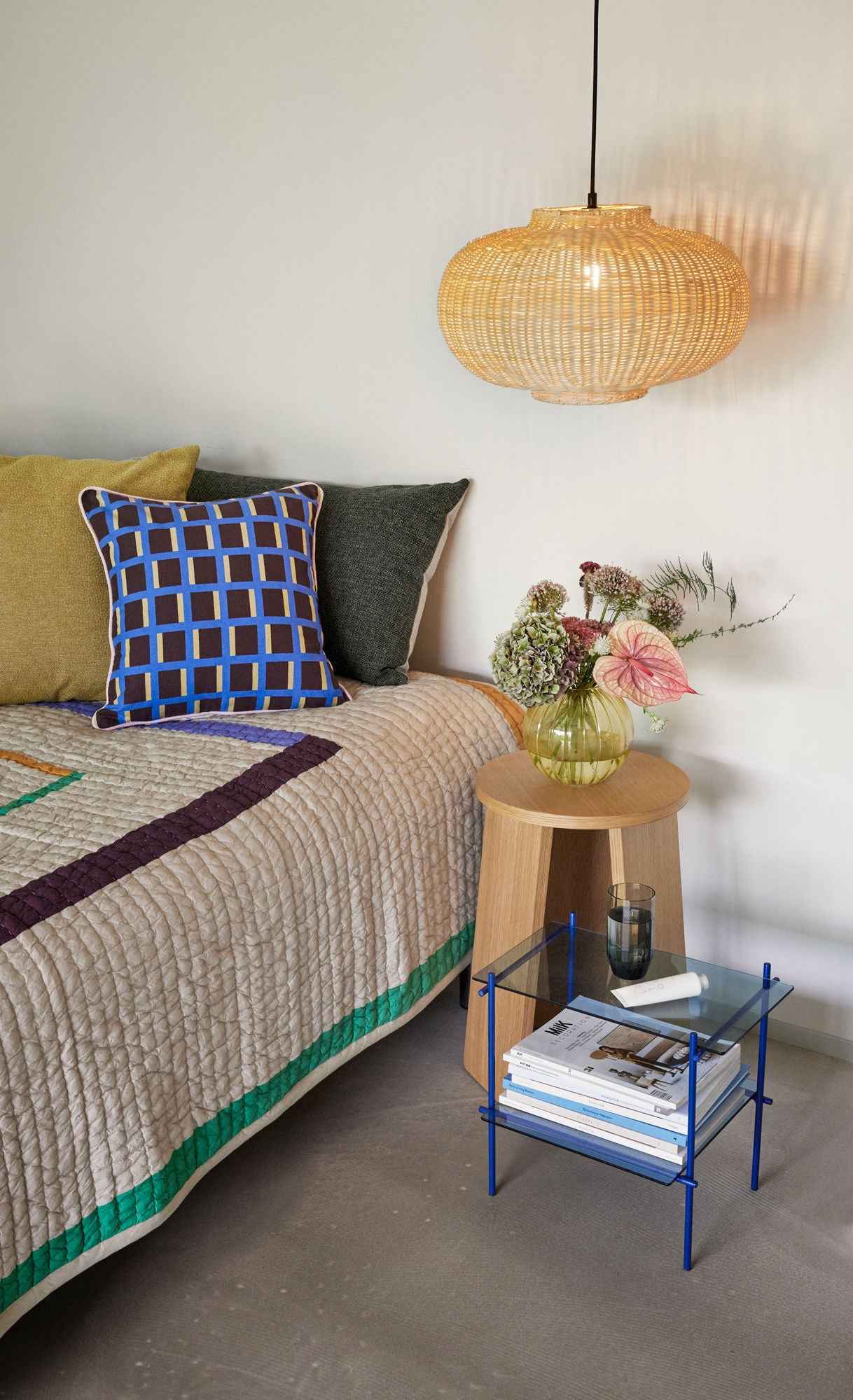 Hübsch Niche Side Table Square Small Blue