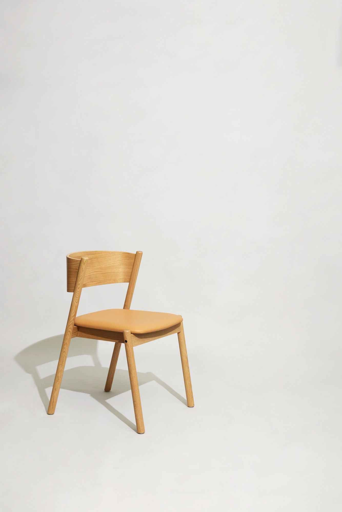 Oblique Dining Chair Seat Natural