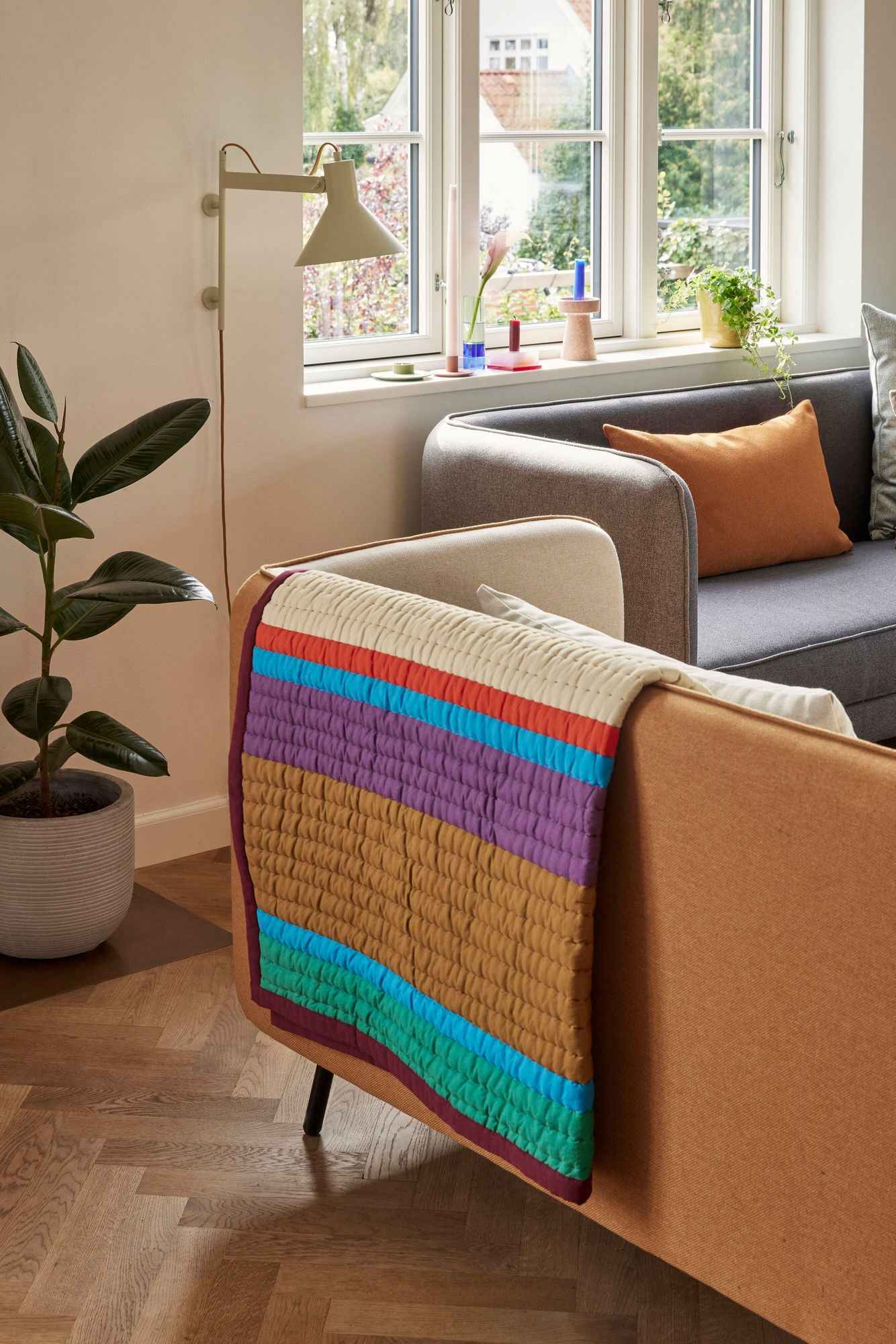 Hübsch Pavilion Plaid Block Burgundy/Multicolour