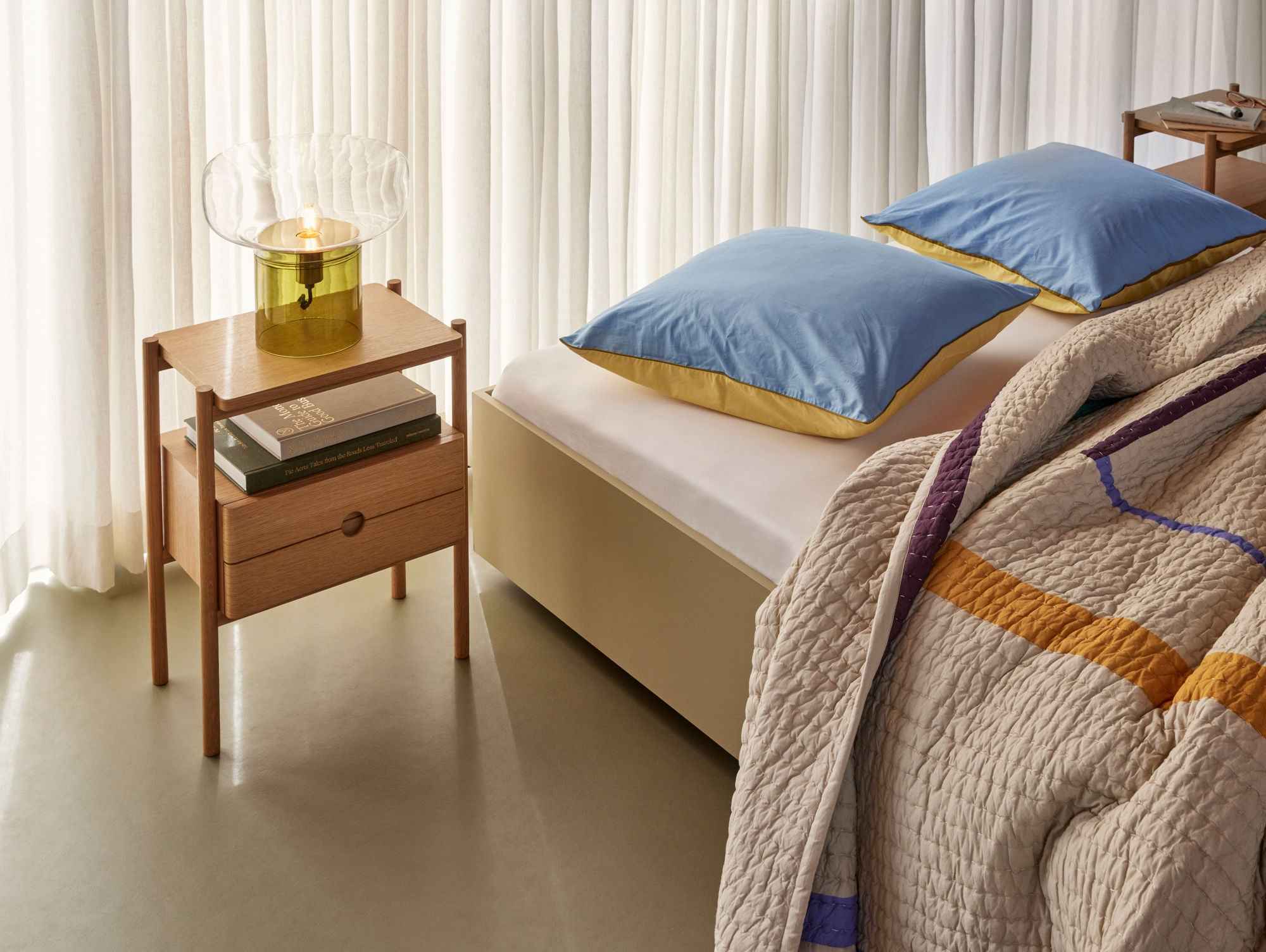 Twist Bedspread Square 260x260 Sand/Multicolour - Bambuá