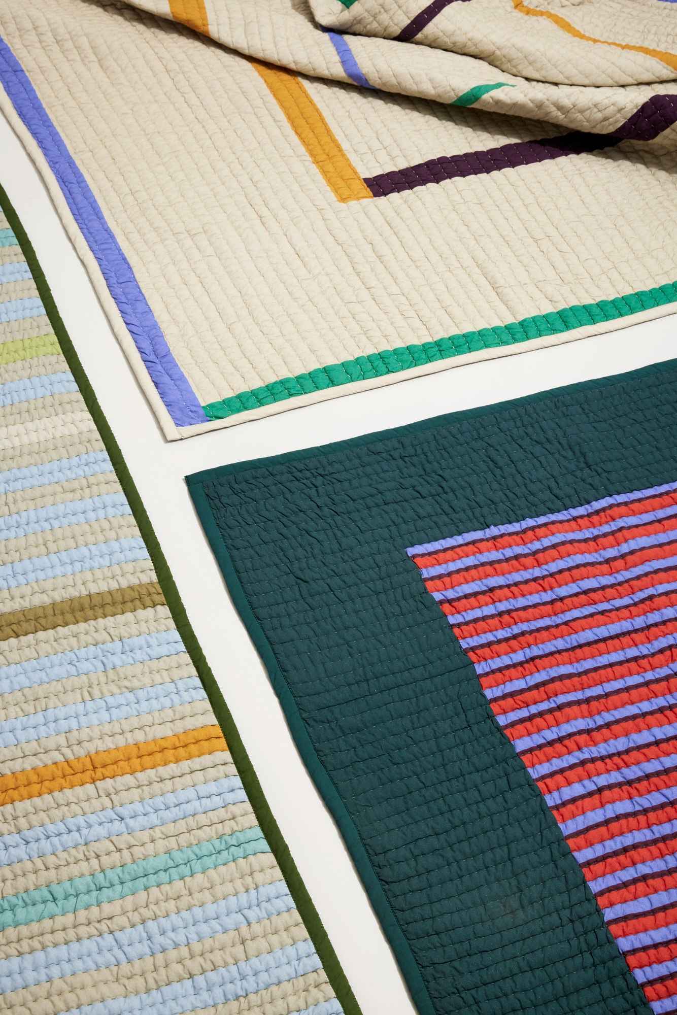 Hübsch Twist Bedspread Square 260x260 Sand/Multicolour