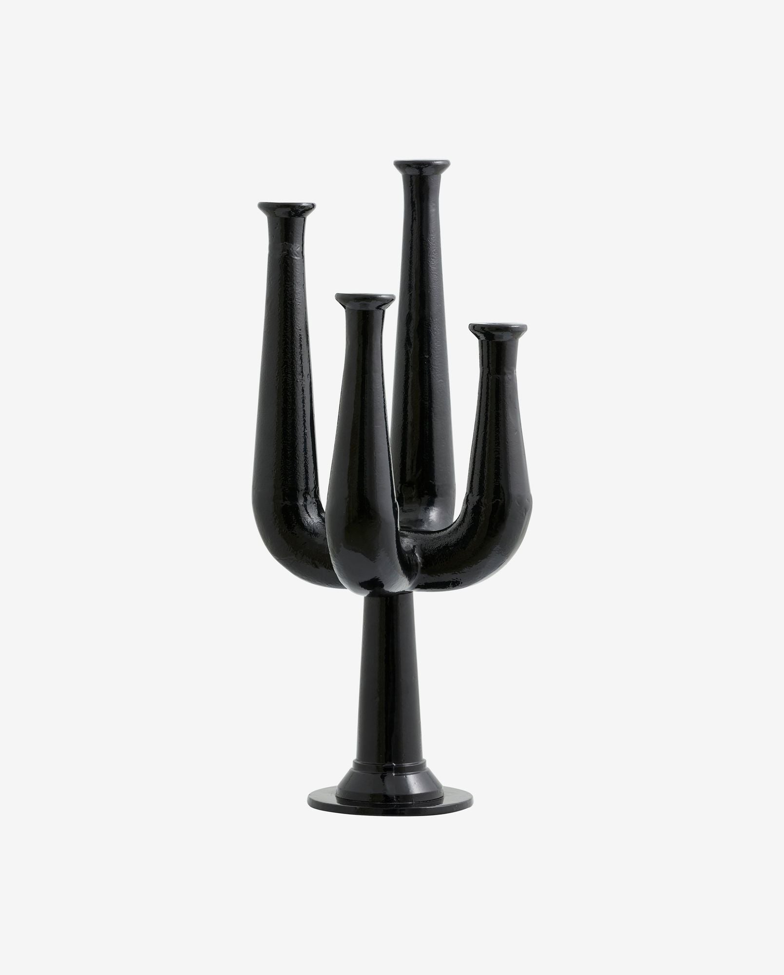 ULOPU candleholder, 4 arm, aluminum - black - Bambuá