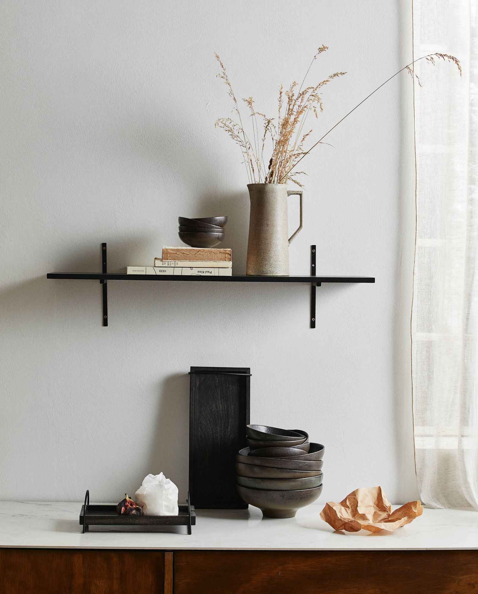 TANO shelf, wood - black - Bambuá