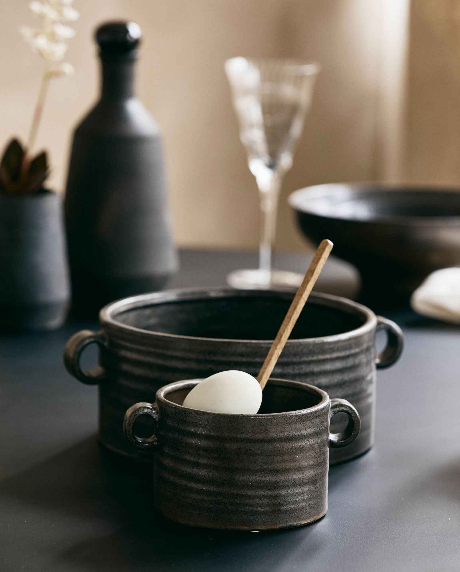 MINDY bowl, L - black - Bambuá