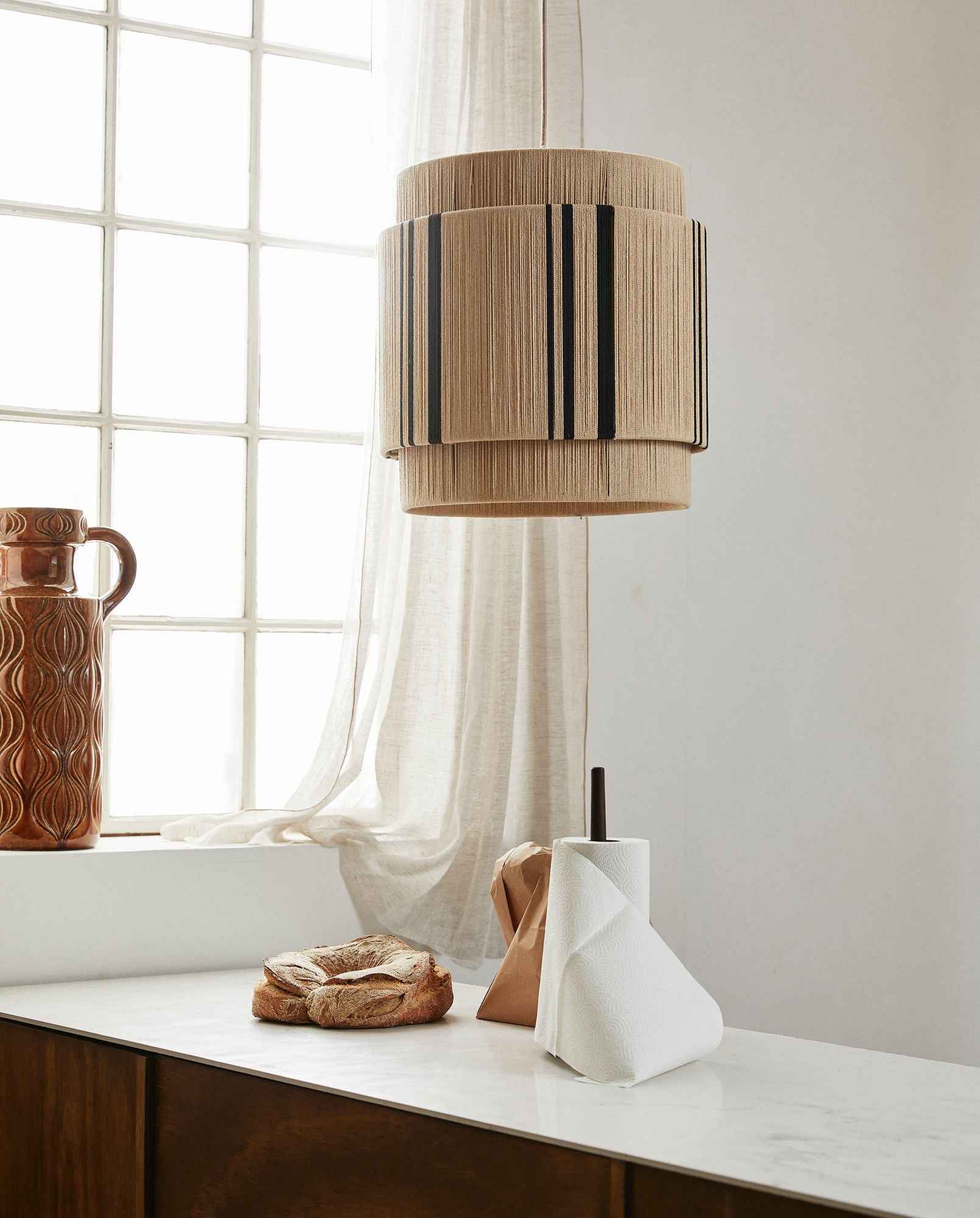 PIPER paper towel holder, wood - nature - Bambuá