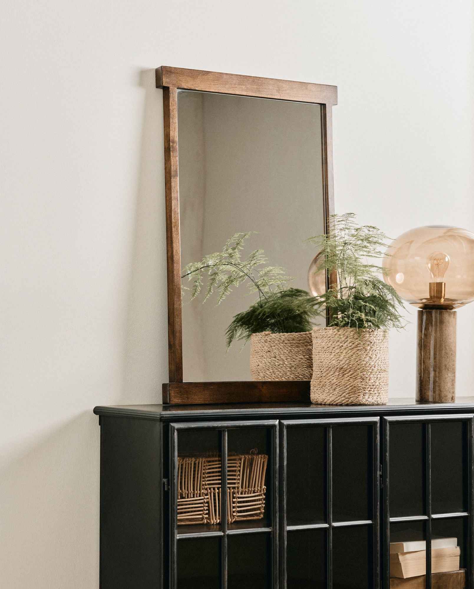 ARDEA mirror, S - stained birch wood