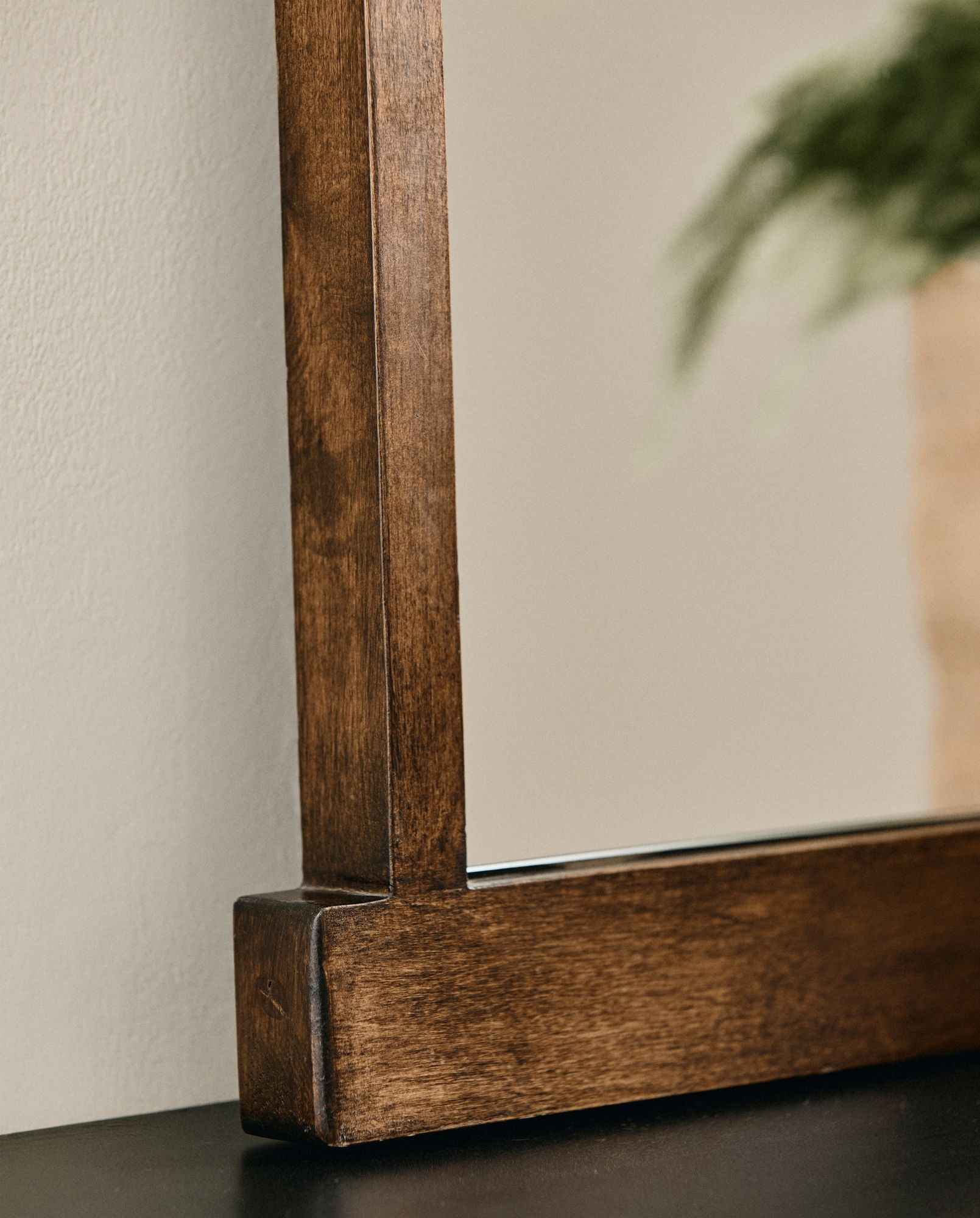 ARDEA mirror, S - stained birch wood - Bambuá