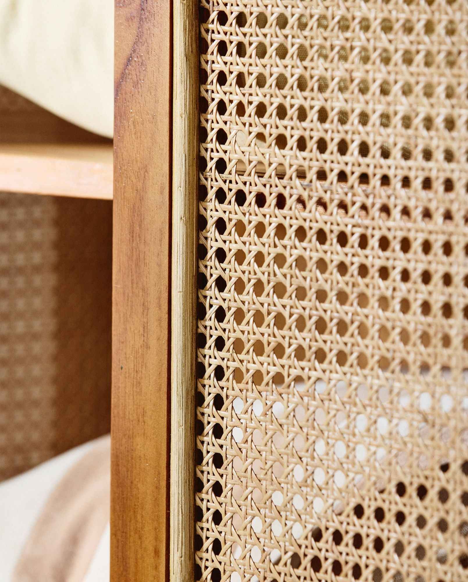 MERGE cabinet, nature w/rattan
