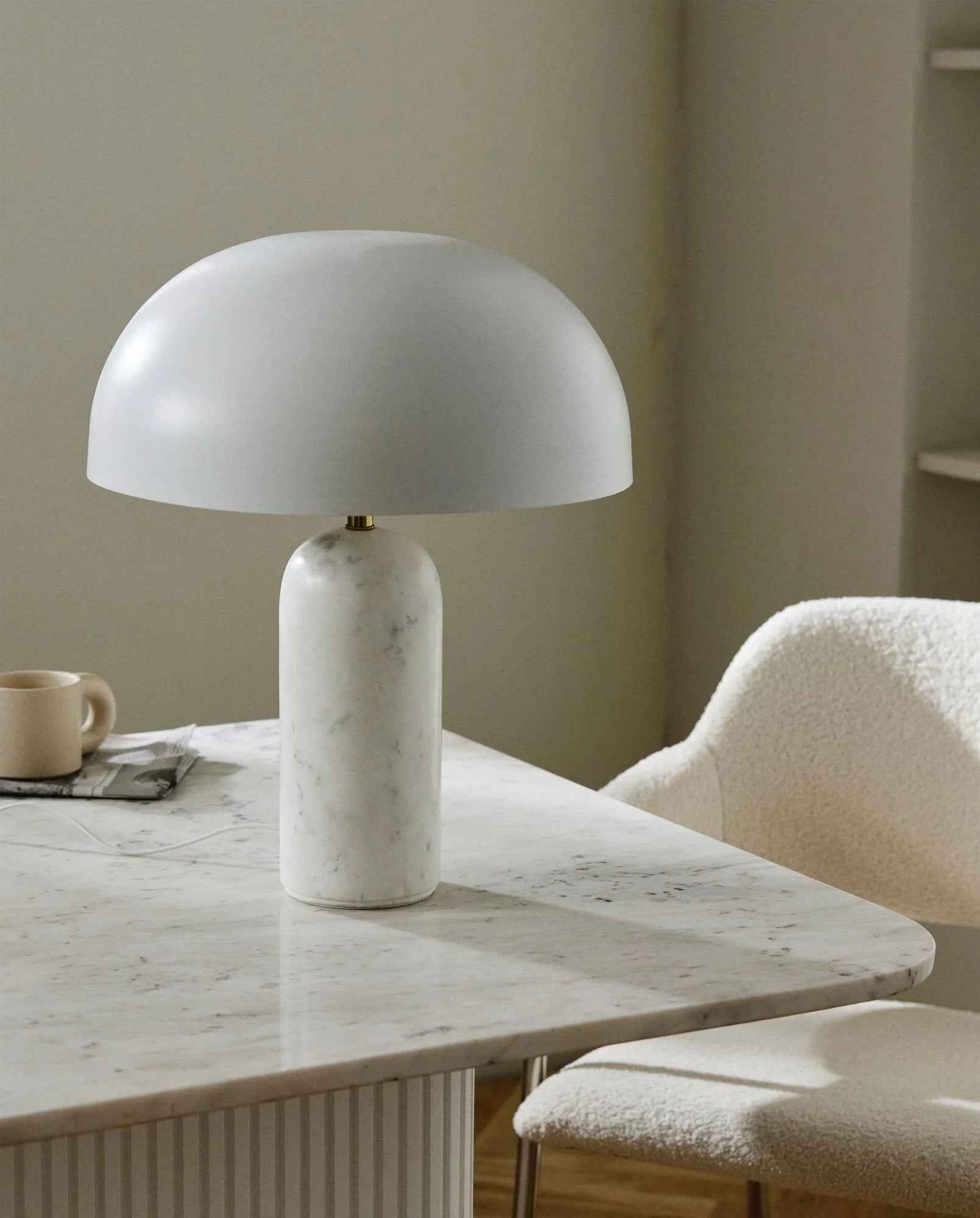 ATLAS table lamp - w/white marble