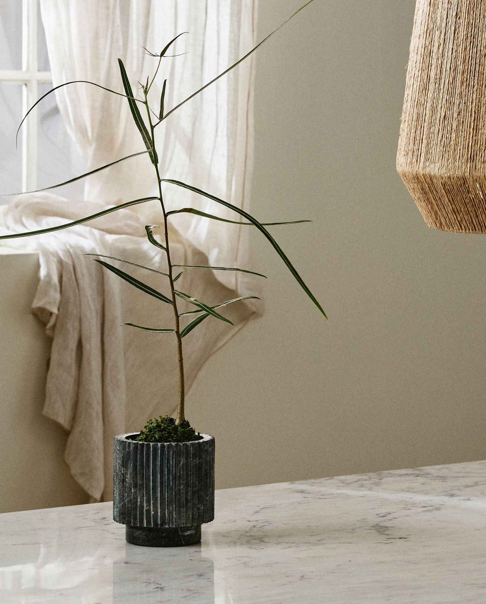 LOON pot, green marble - Bambuá