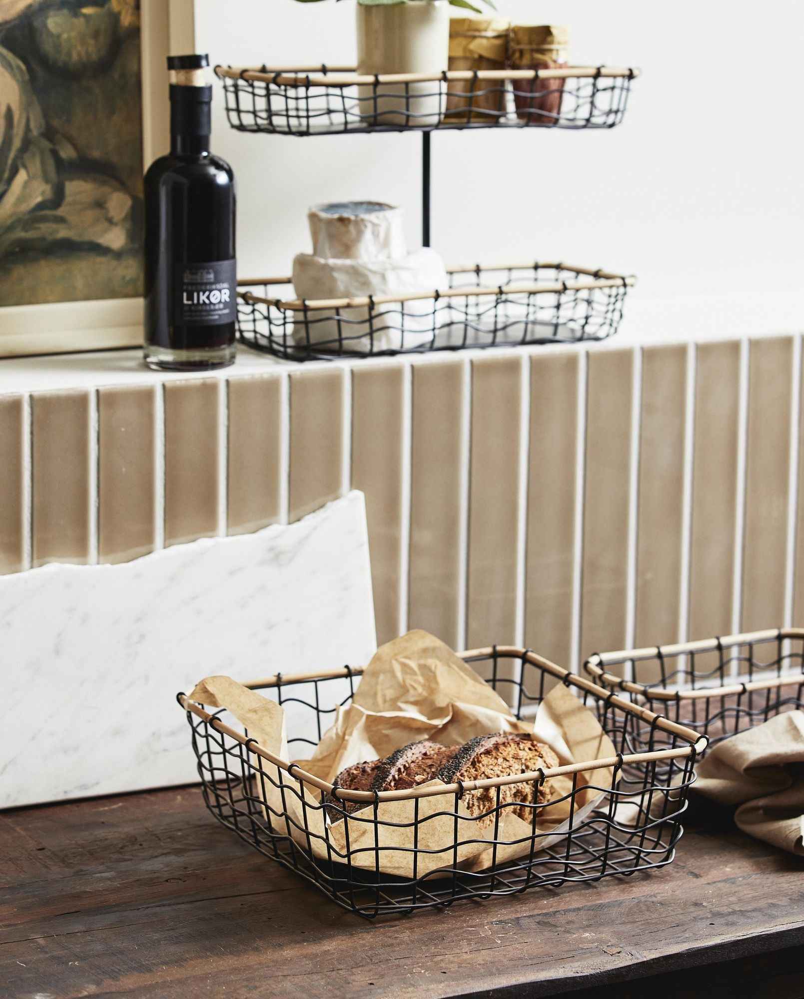 HANA storage, 2 shelves - metal - Bambuá