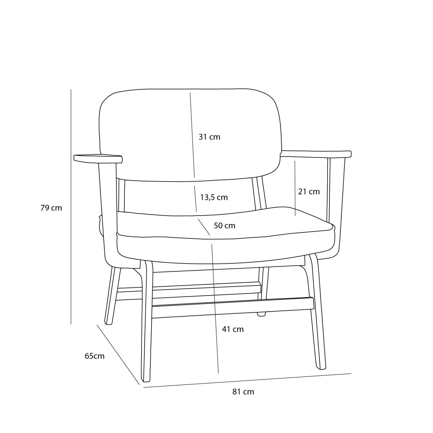 Haze Lounge Chair Grey/Natural - Bambuá