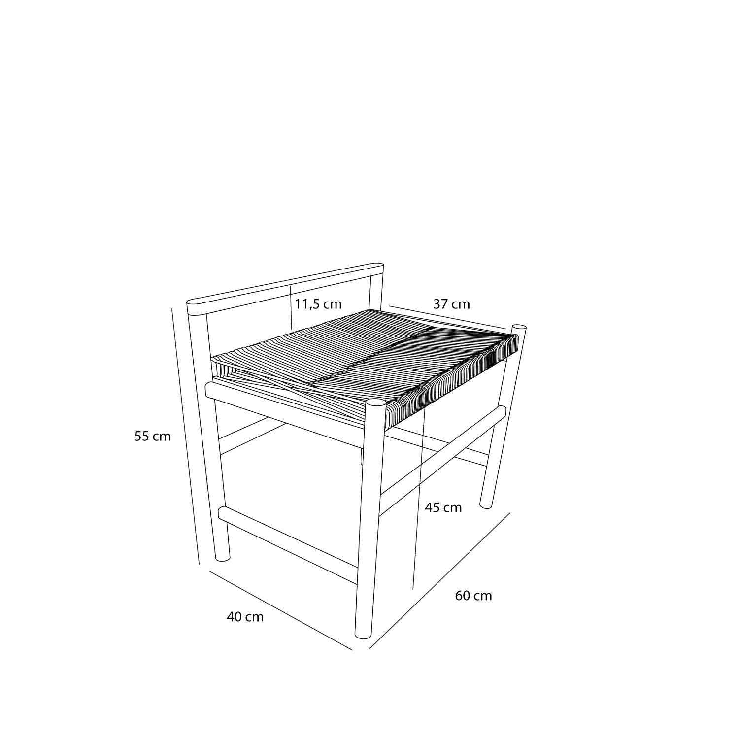 Hübsch Heritage Bench Small Light grey