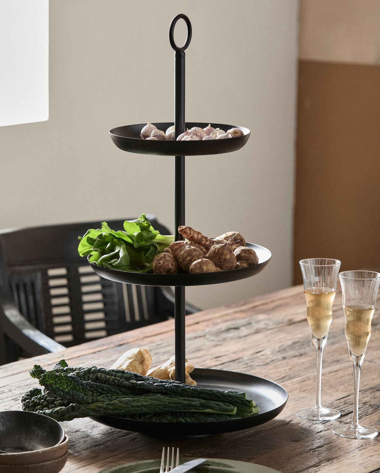 ASSAM etagere, L - black - Bambuá