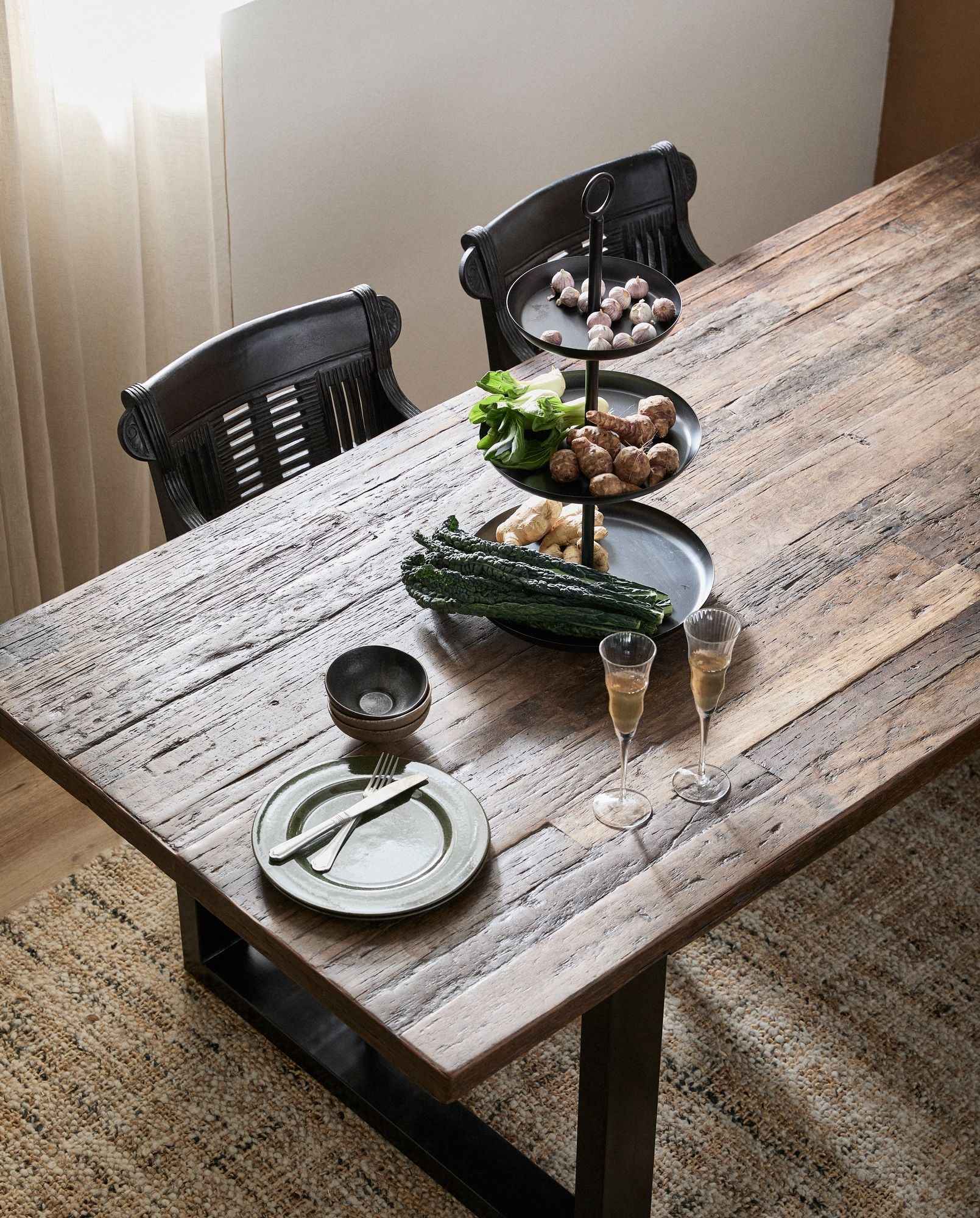 ASSAM etagere, L - black - Bambuá