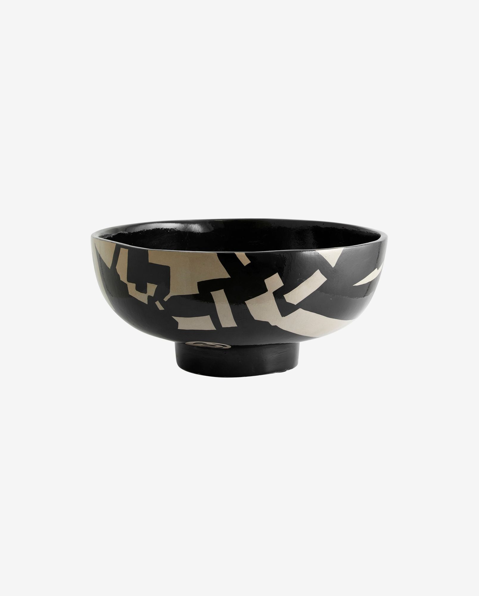 LIPSI deco bowl - black/beige - Bambuá