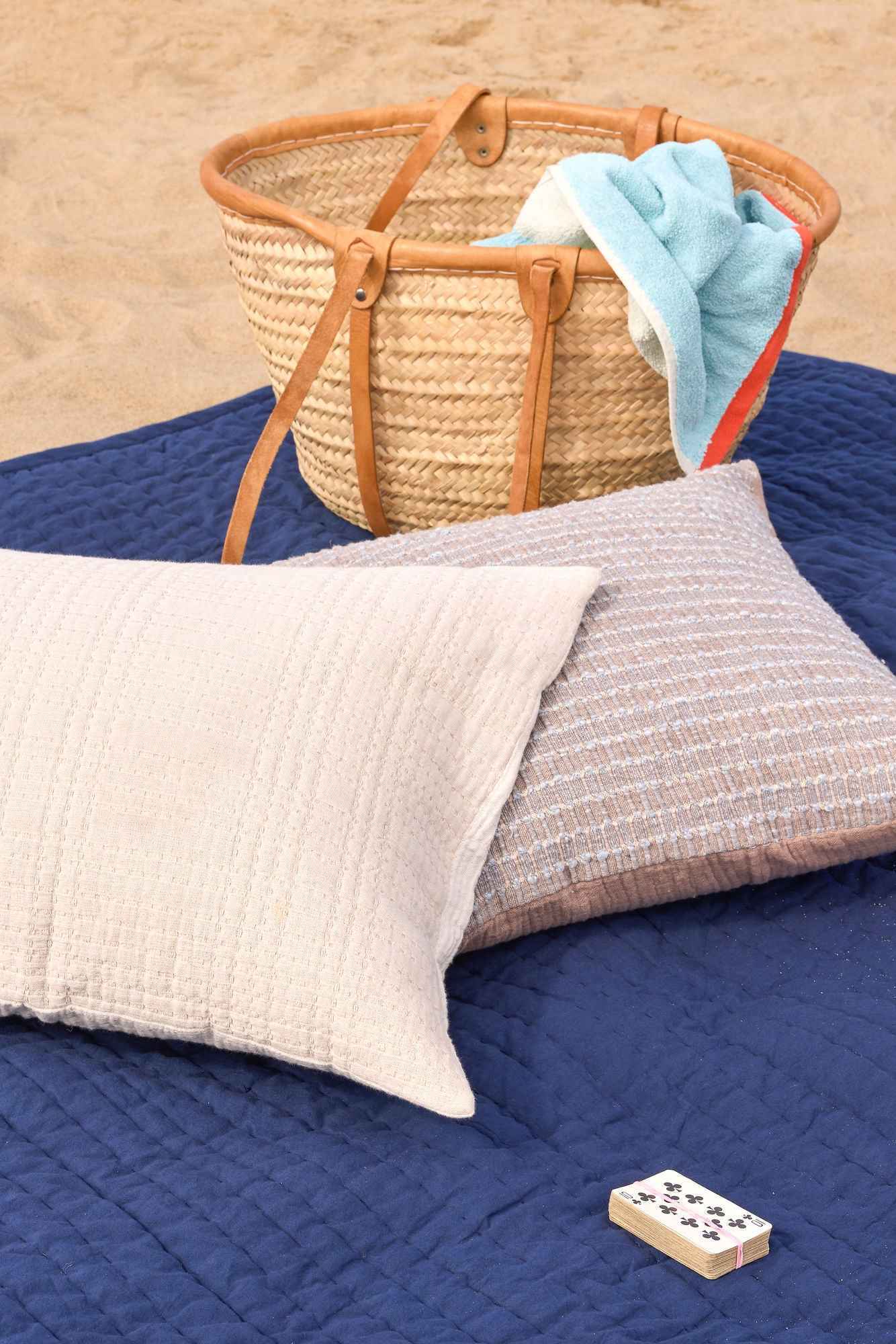 Hübsch Ori Cushion Purple/Beige