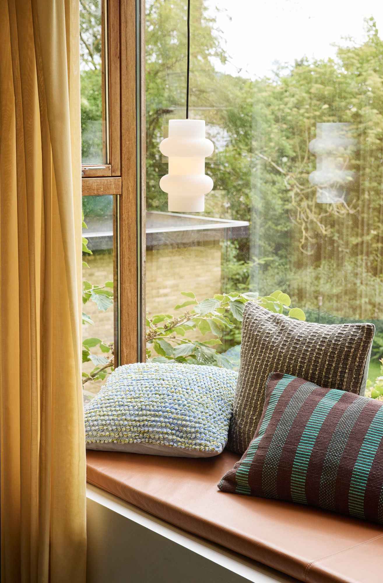 Hübsch Ori Cushion Olive/Beige