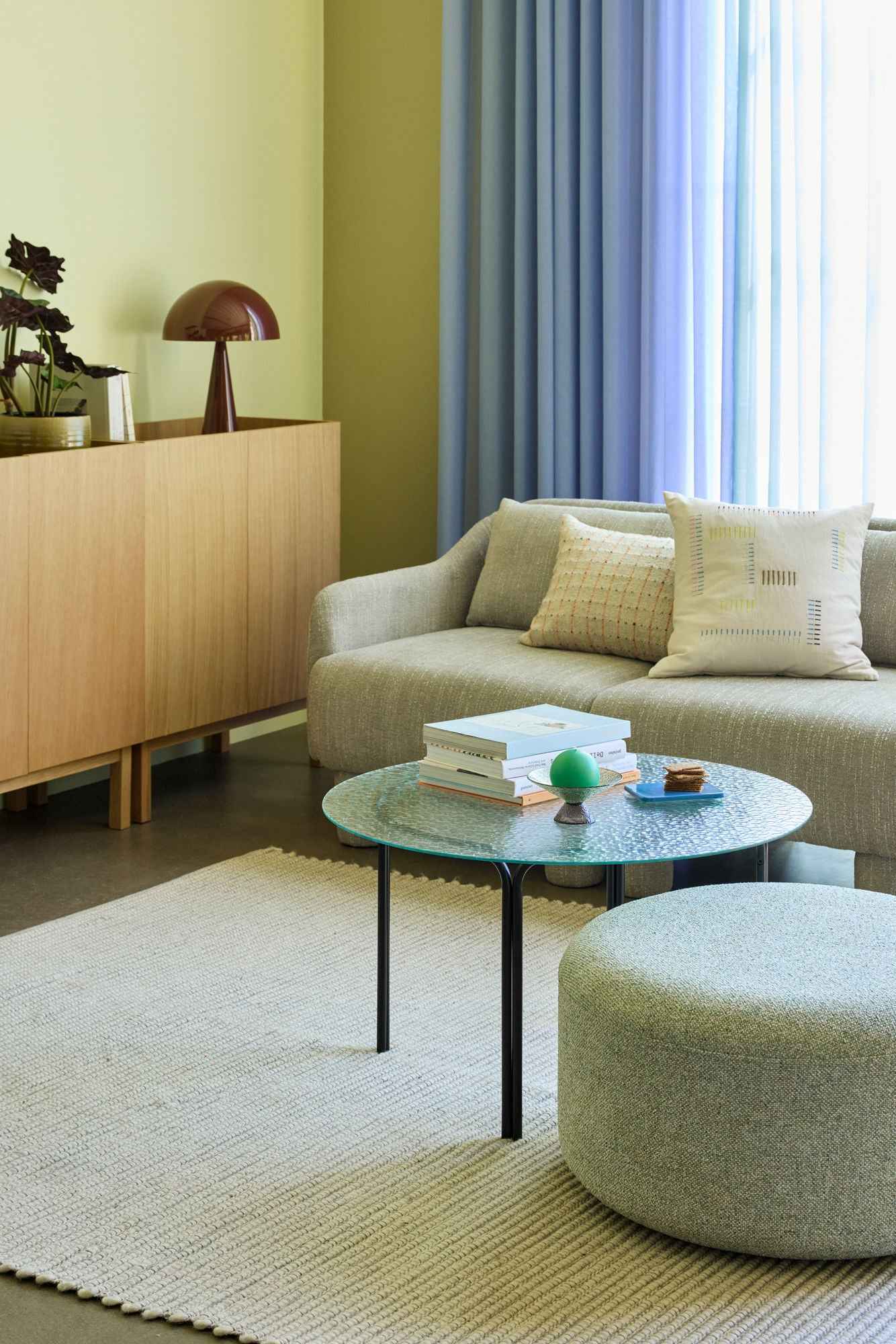 Hübsch Rhythmic Cushion Beige/Orange/Black