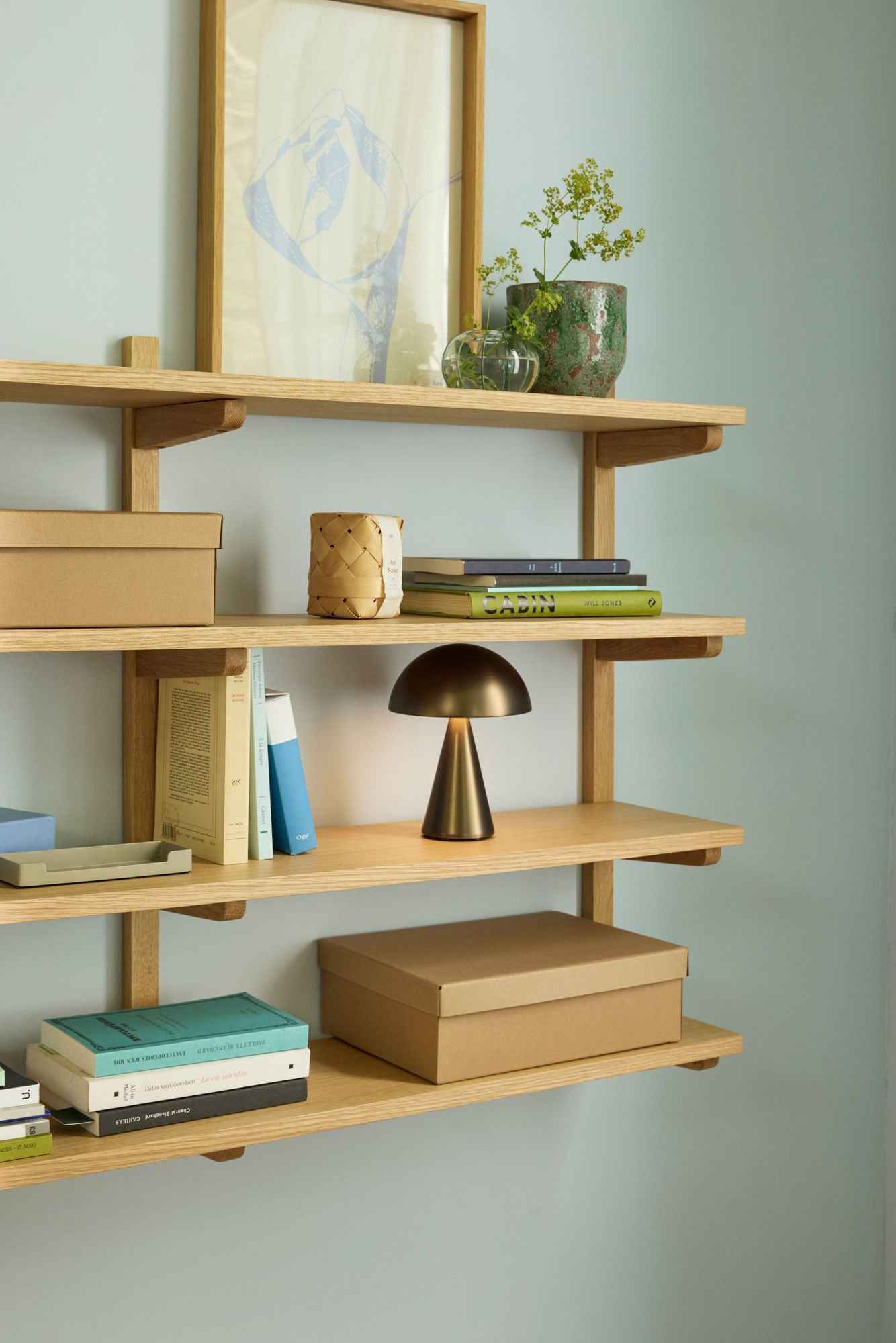 Hübsch Mush Portable Lamp Burnished brass