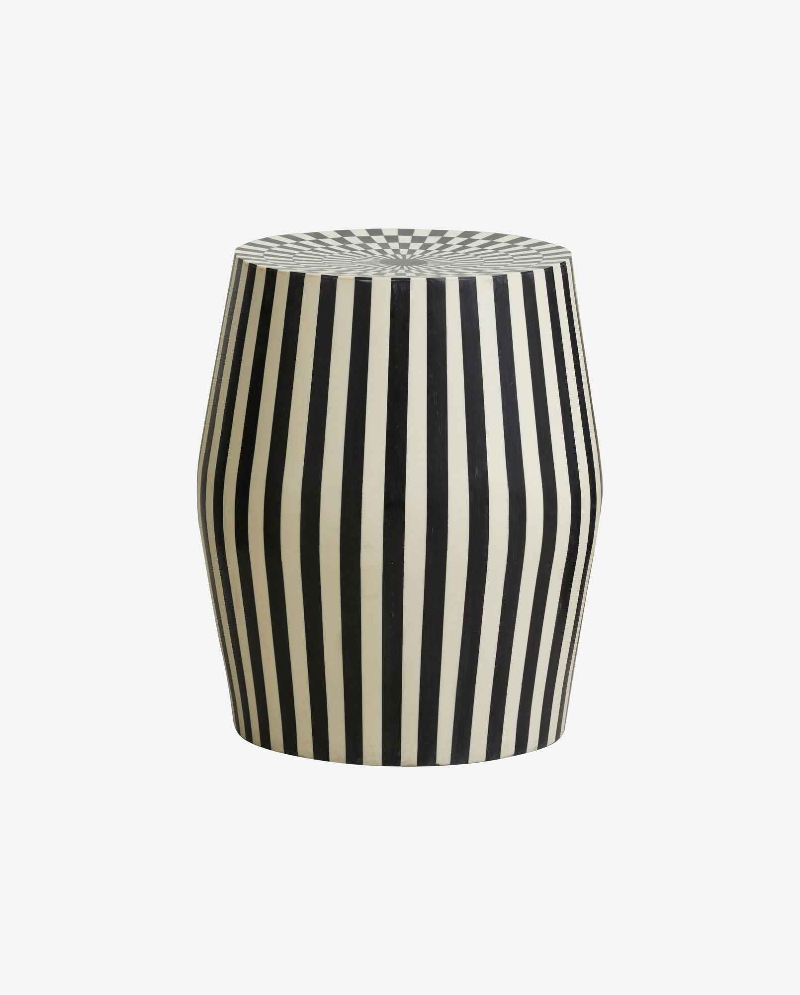 TAURA side table/stool - black/ivory