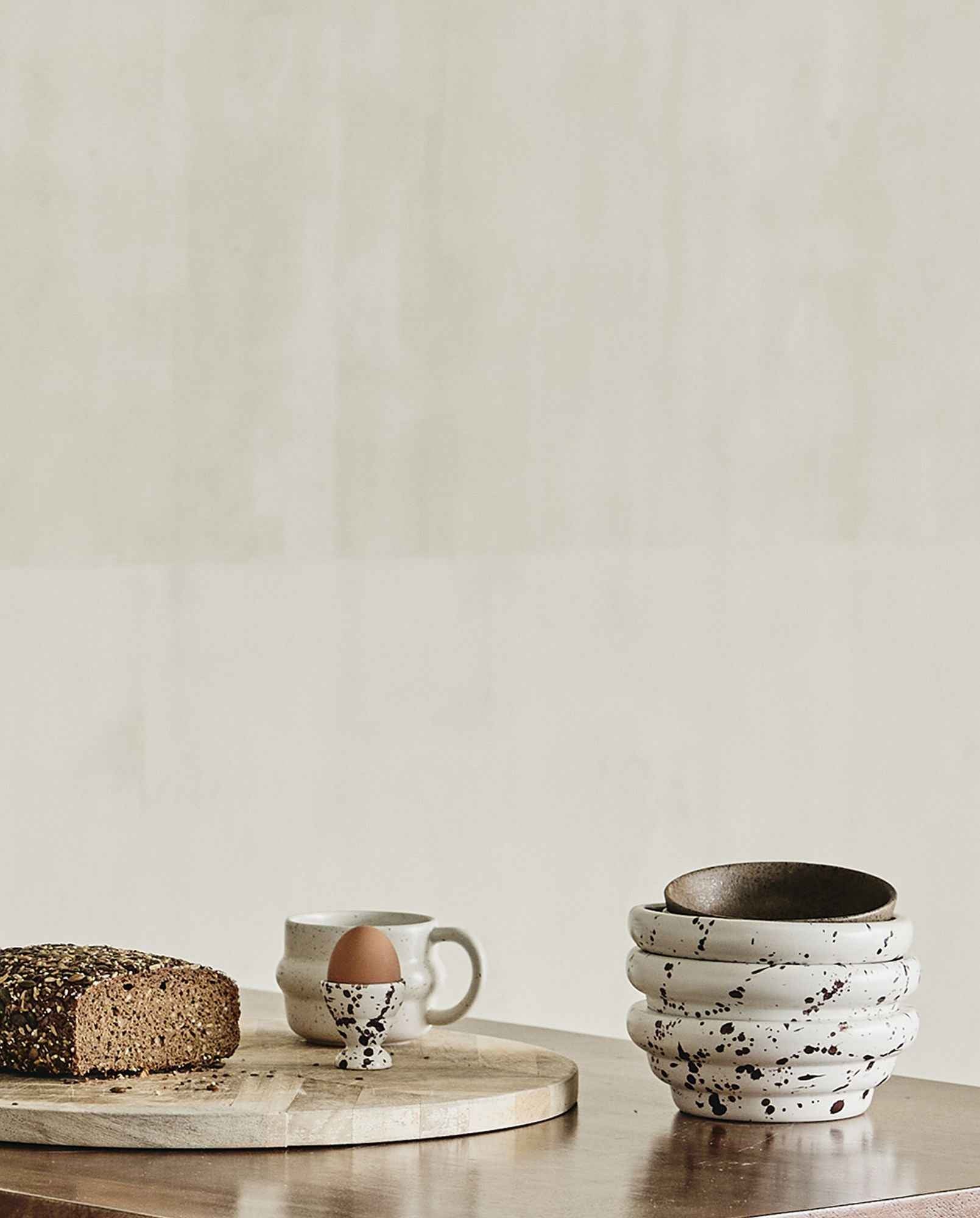 RIA bowl w. splash - ivory