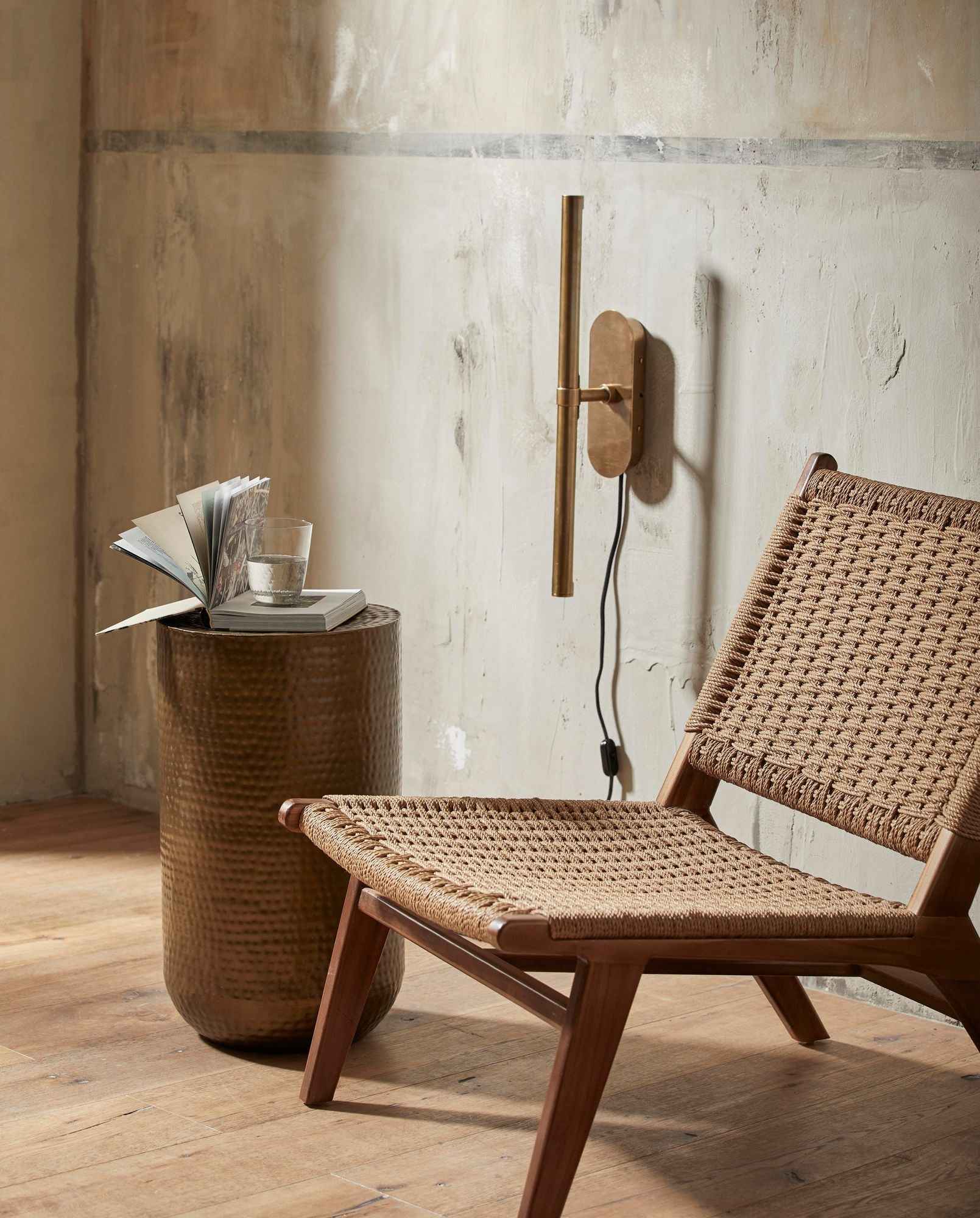 SEWA side table, iron - brass finish - Bambuá