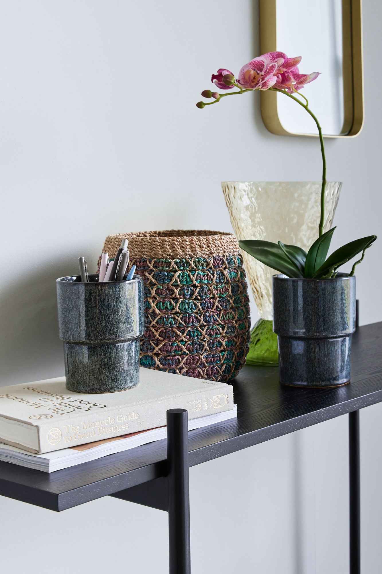 Hübsch Twist Baskets Multicolour (set of 2)