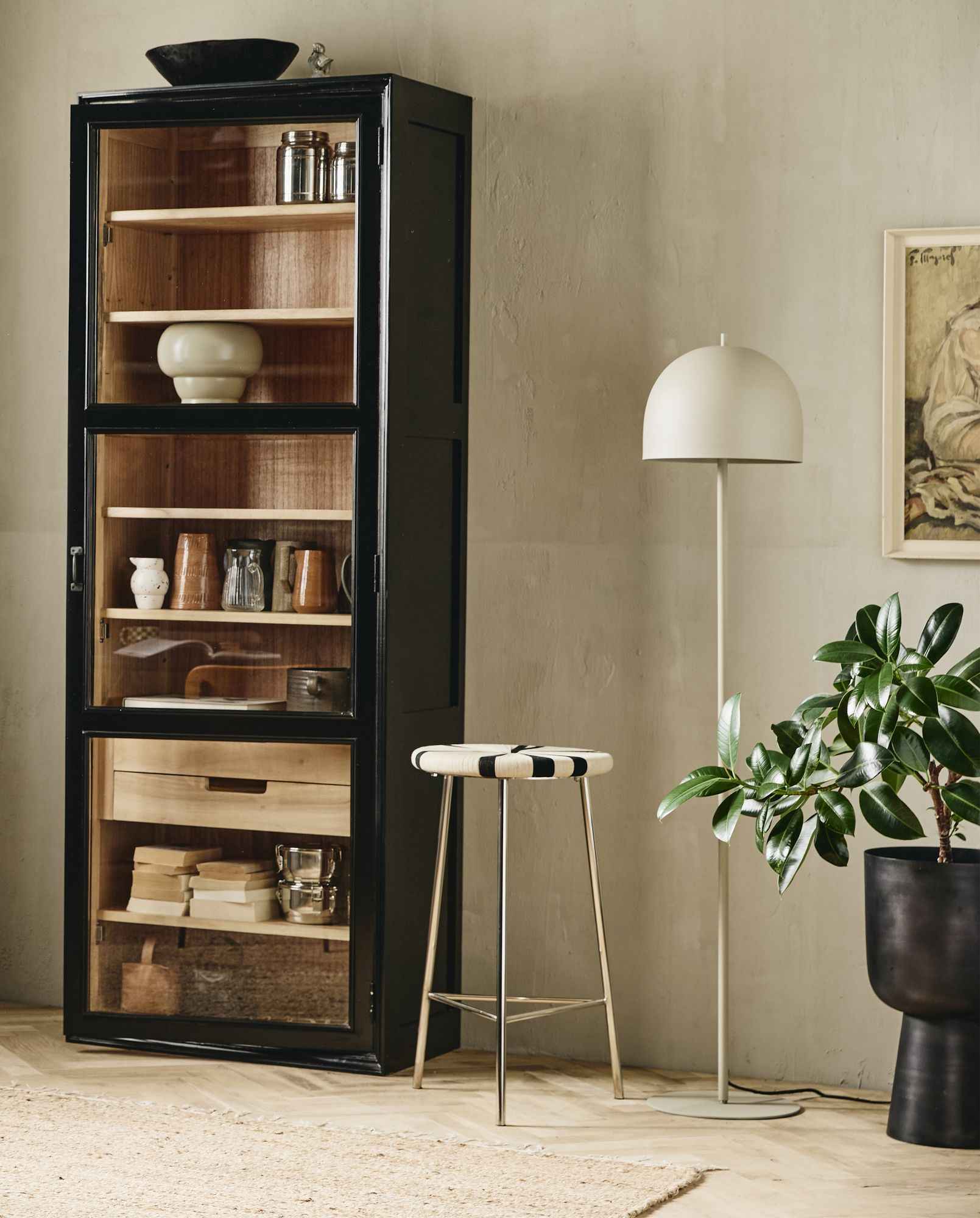 VIVA cabinet, 1 door - black - Bambuá