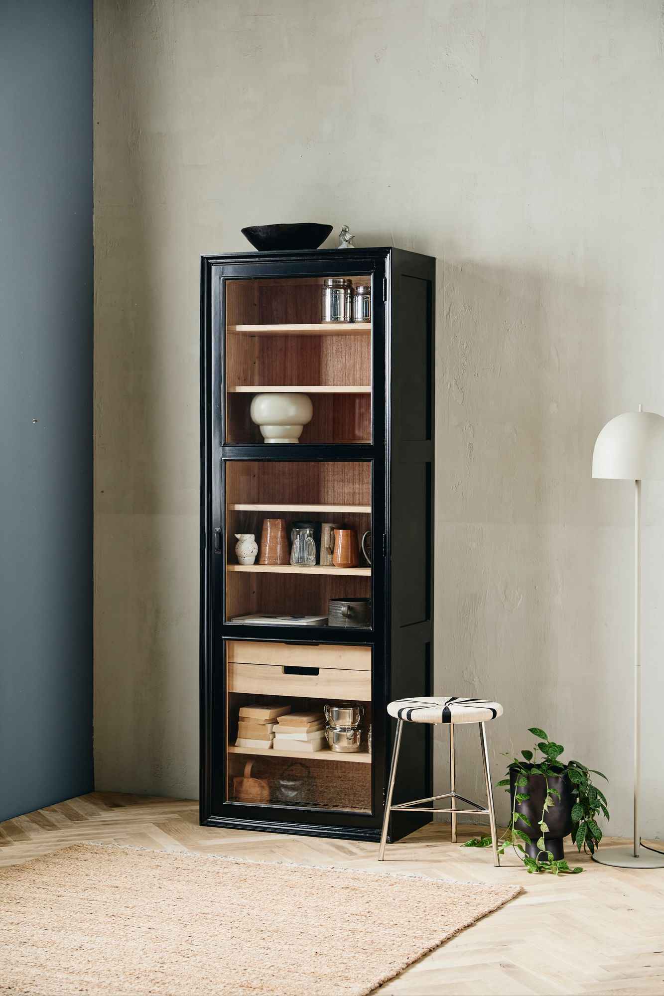 VIVA cabinet, 1 door - black - Bambuá