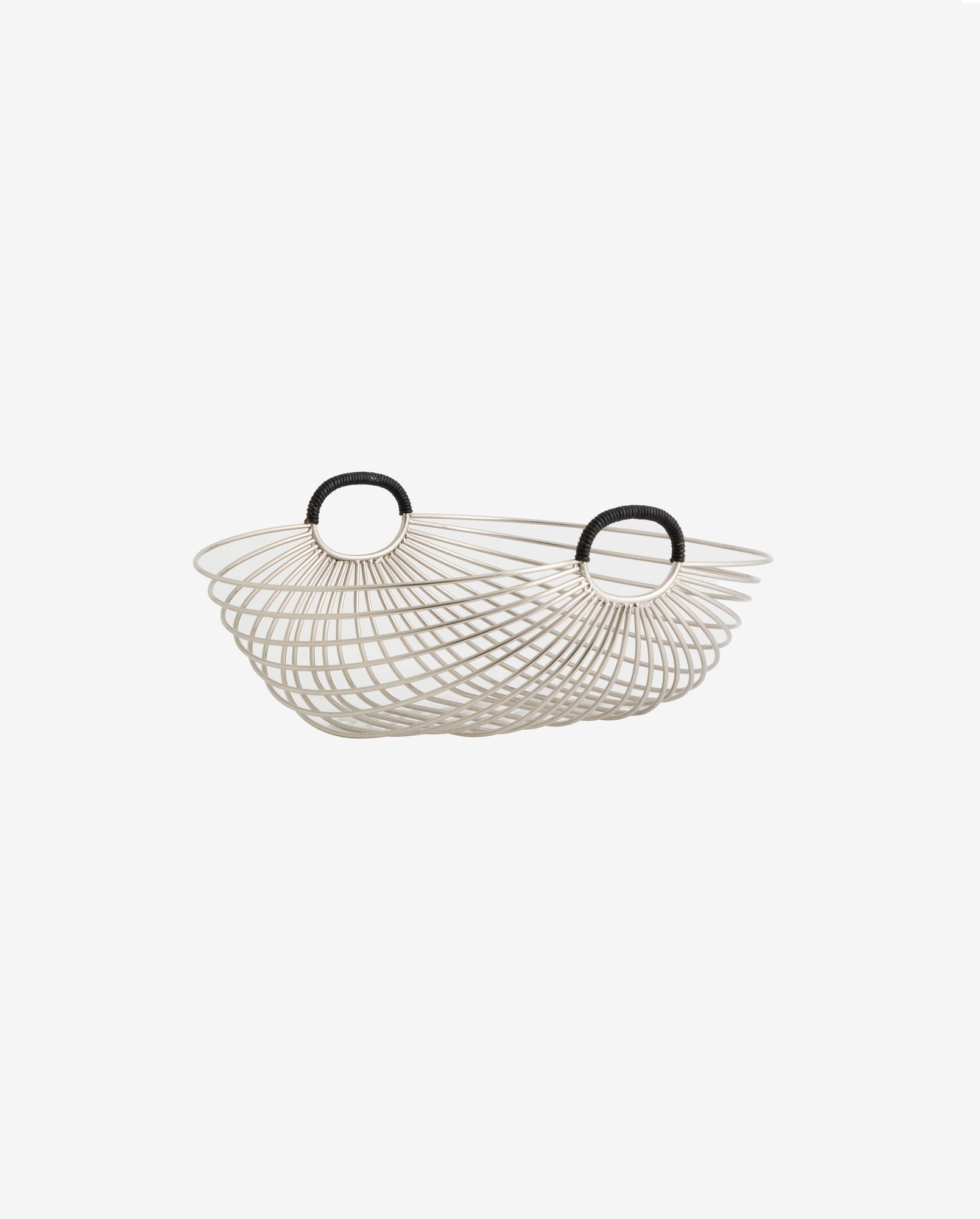 JAIPUR basket w. handles - chrome finish - Bambuá