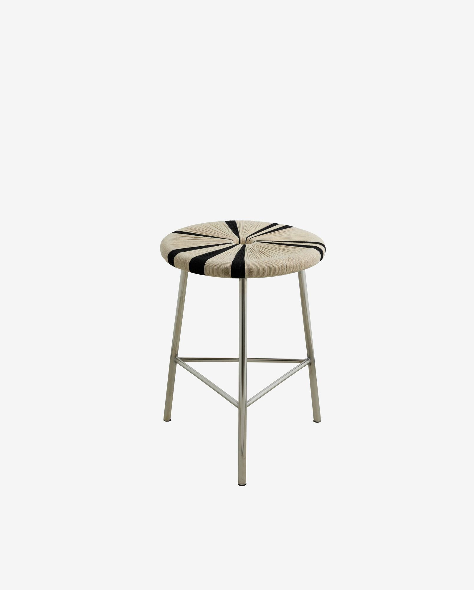MORICE stool, low - black/ivory - Bambuá