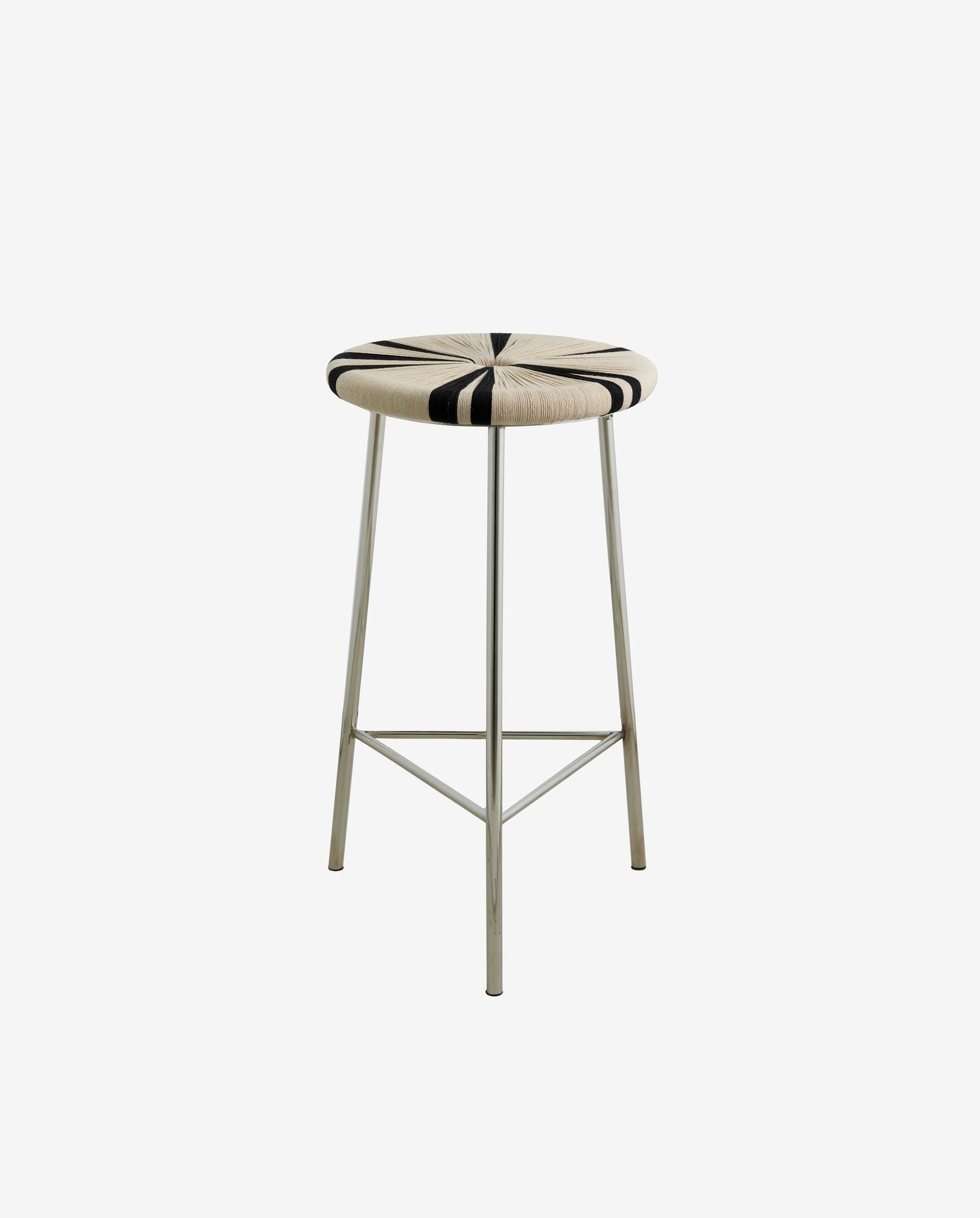 MORICE stool, high - black/ivory - Bambuá