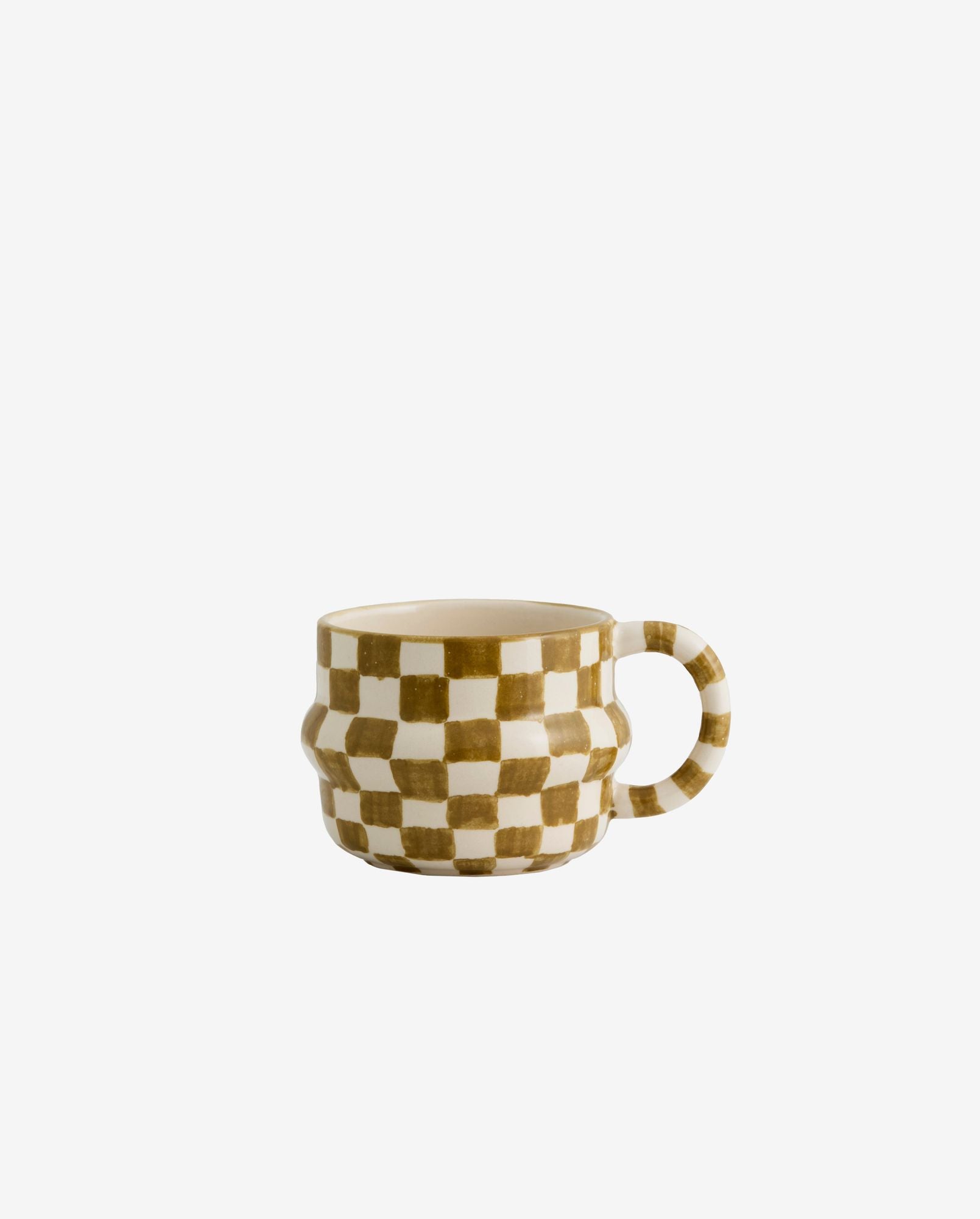 YSIA cup, check - green/ivory - Bambuá