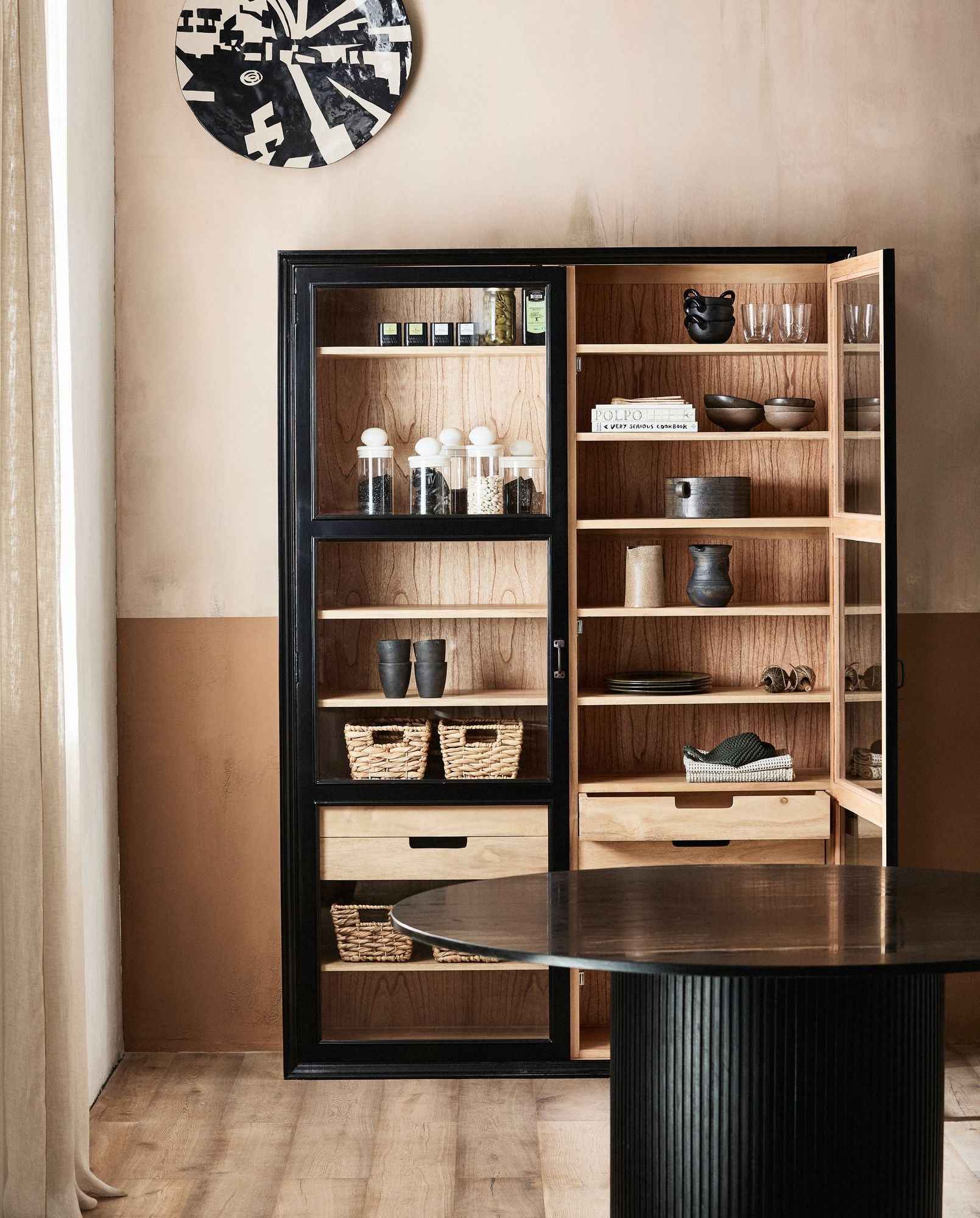 VIVA cabinet , 2 doors - black - Bambuá